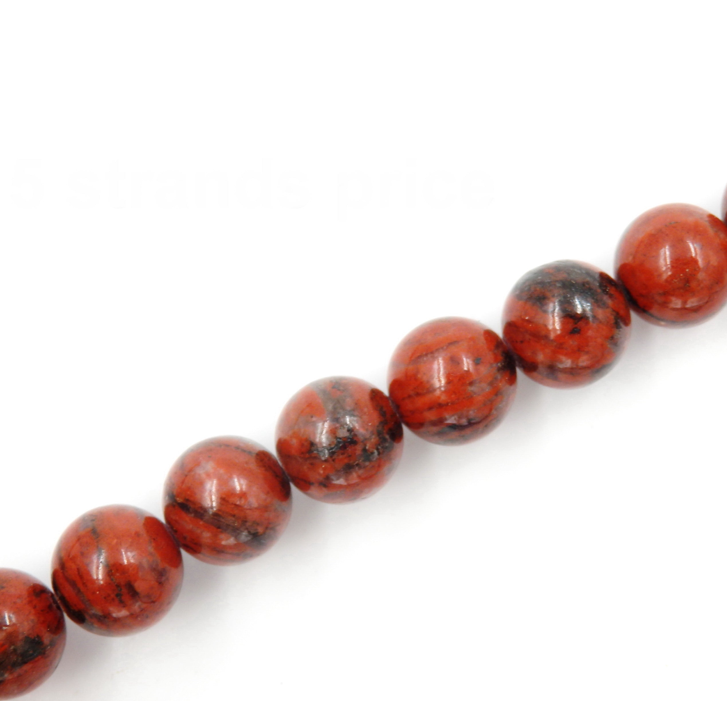 Malahill gemstone beads for jewelry making, sold per bag 5 strands inside, Red Stripe Jasper beads
