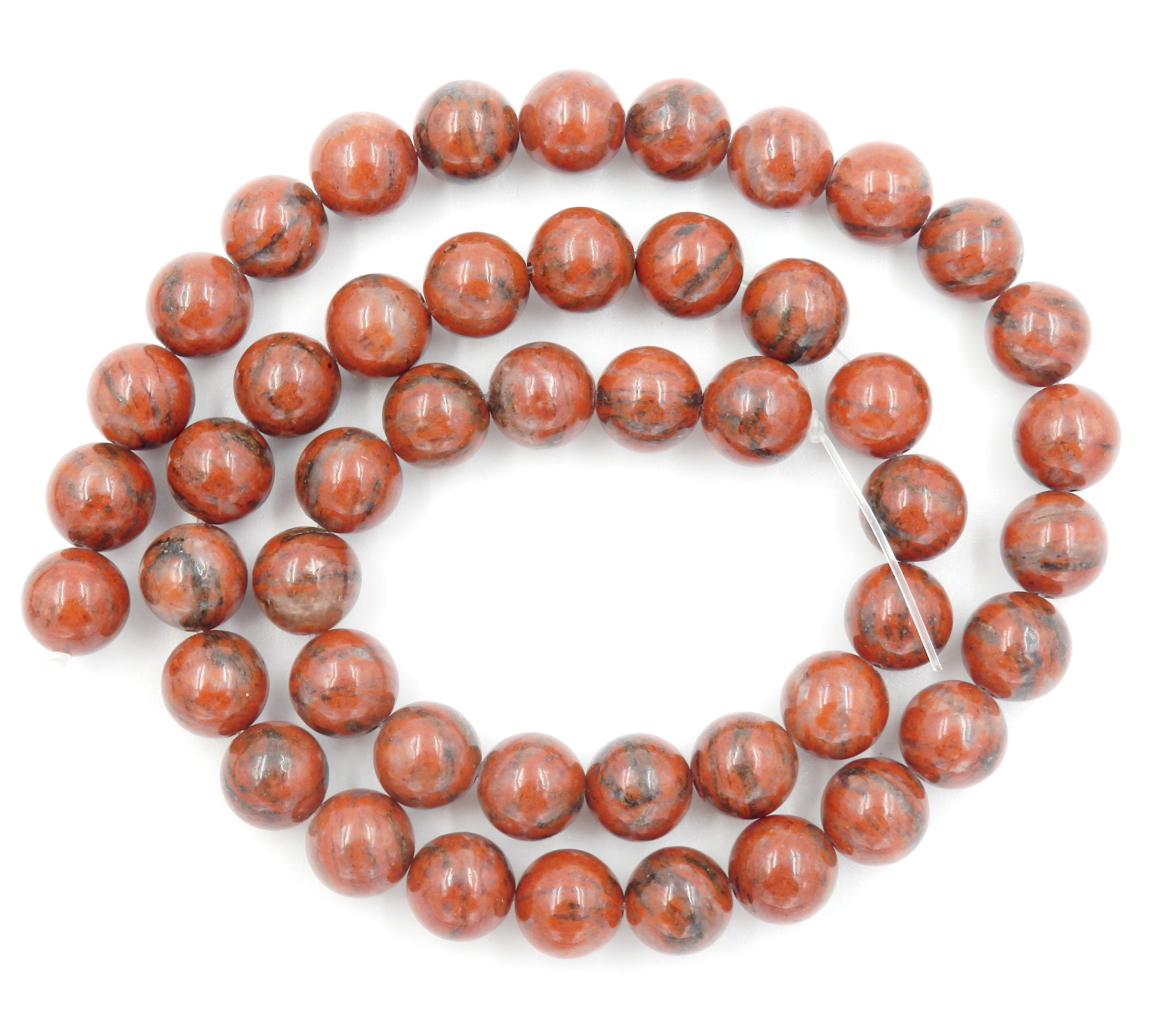 Malahill gemstone beads for jewelry making, sold per bag 5 strands inside, Red Stripe Jasper beads