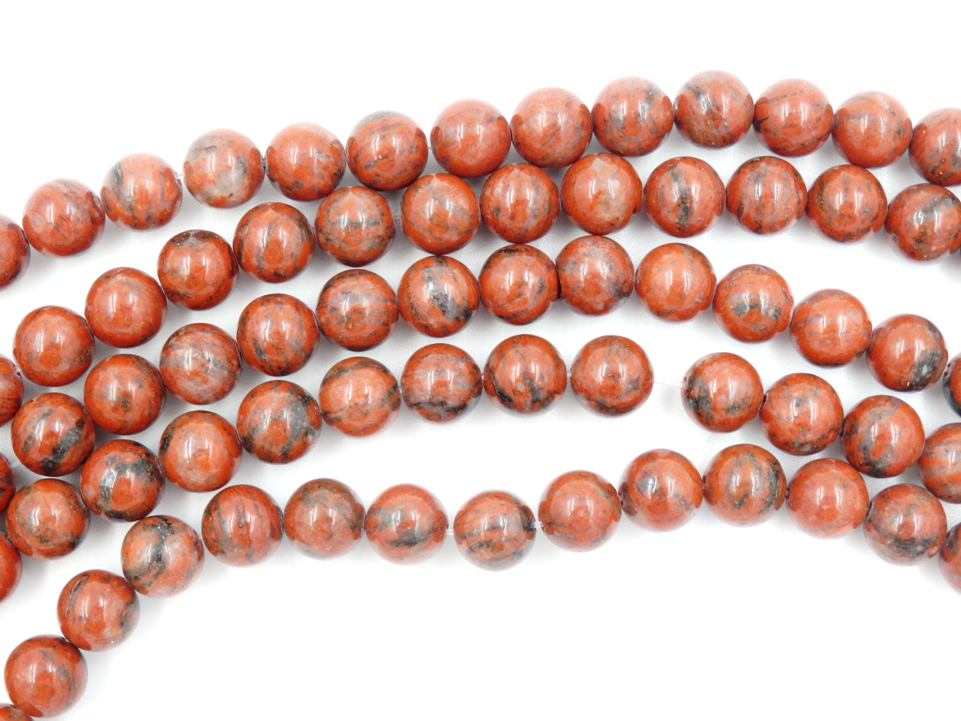 Malahill gemstone beads for jewelry making, sold per bag 5 strands inside, Red Stripe Jasper beads
