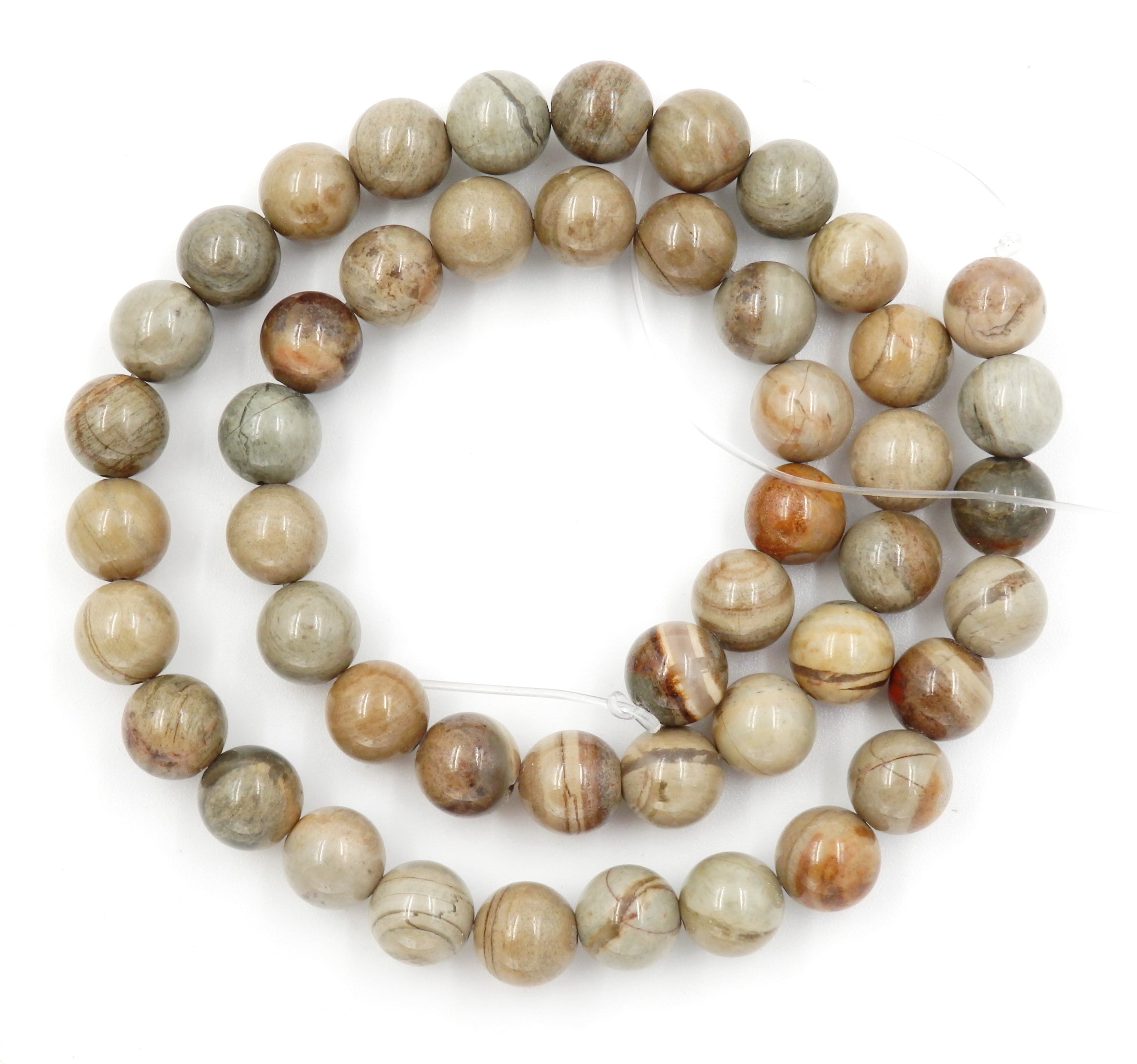 Malahill gemstone beads for jewelry making, sold per bag 5 strands inside, Grey Stripe Jasper beads