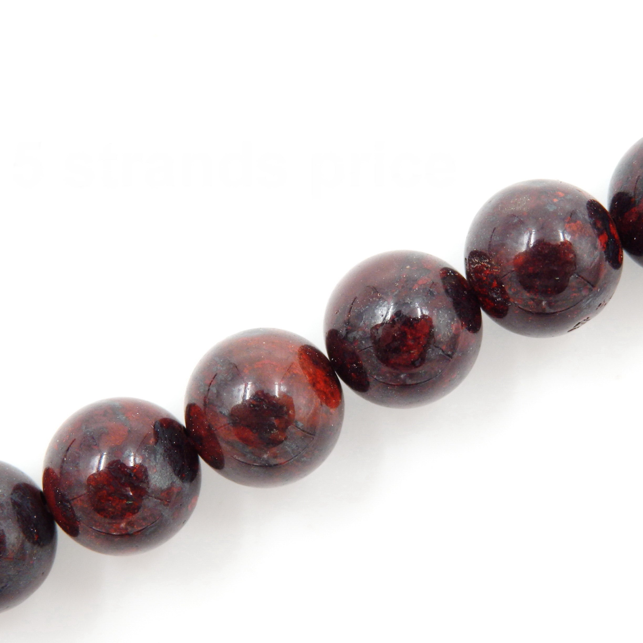 Malahill gemstone beads for jewelry making, sold per bag 5 strands inside, Poppy Jasper beads