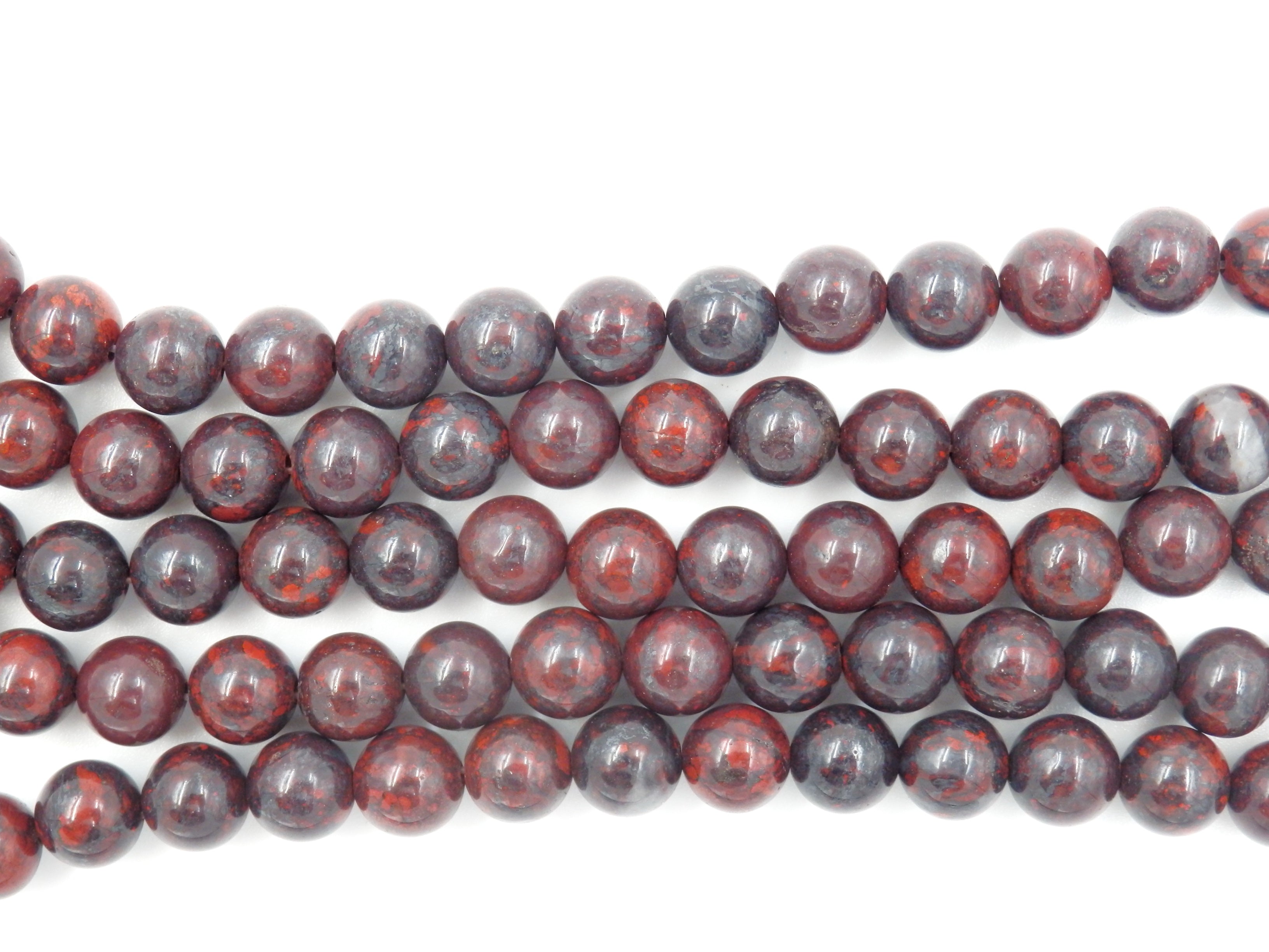 Malahill gemstone beads for jewelry making, sold per bag 5 strands inside, Poppy Jasper beads