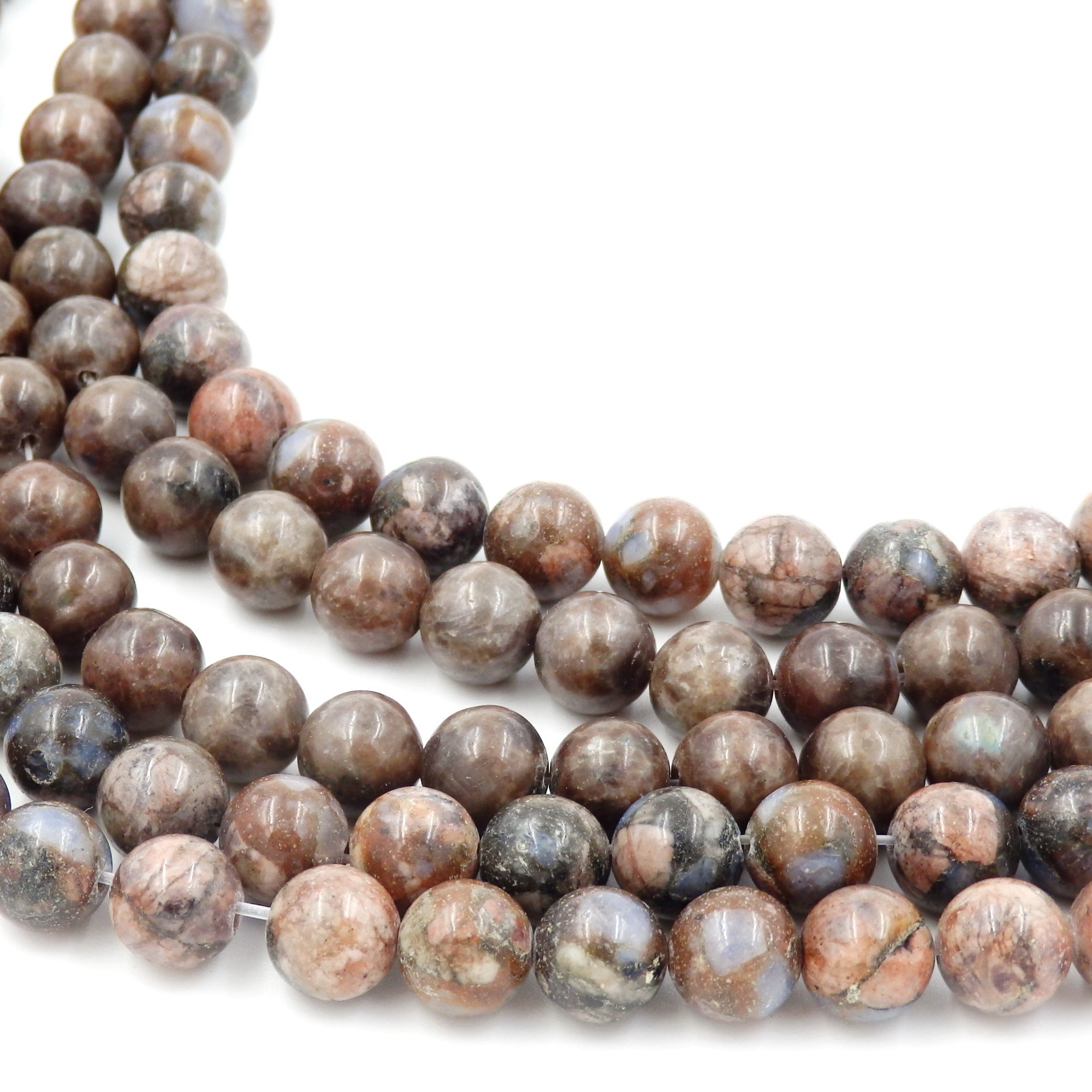 Malahill gemstone beads for jewelry making, sold per bag 5 strands inside, Grey Opal beads