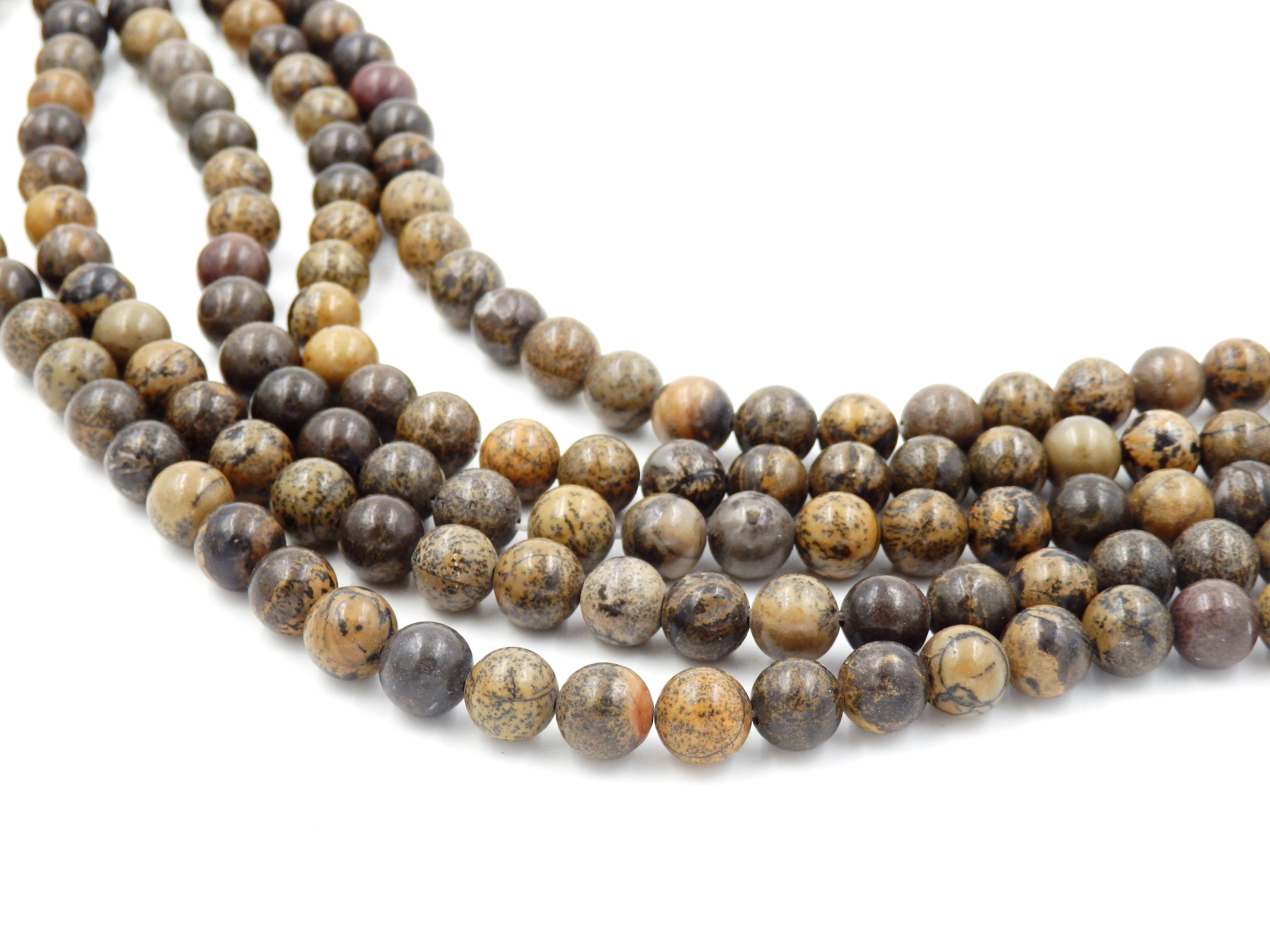 Malahill gemstone beads for jewelry making, sold per bag 5 strands inside, Flower Stone beads