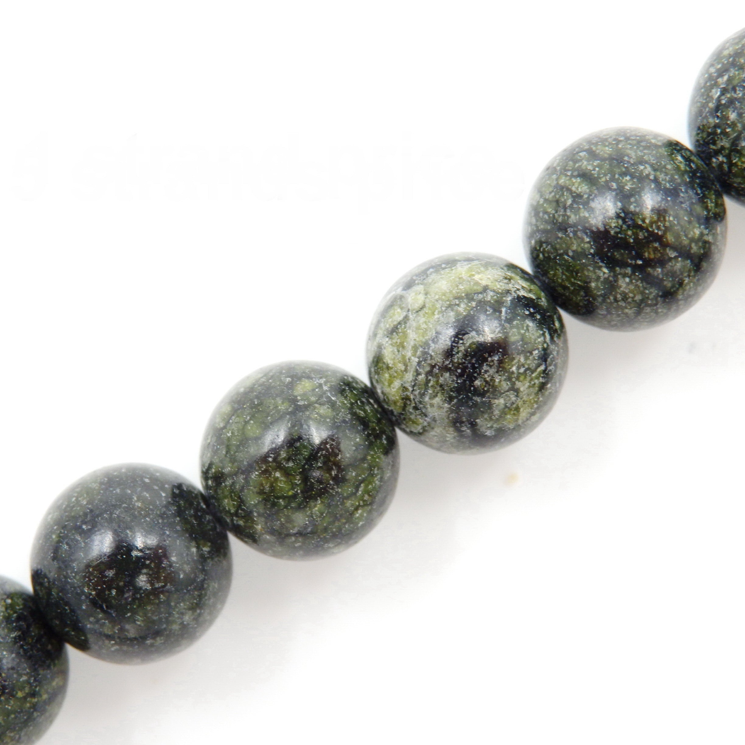 Malahill gemstone beads for jewelry making, sold per bag 5 strands inside, Green Serpentine beads