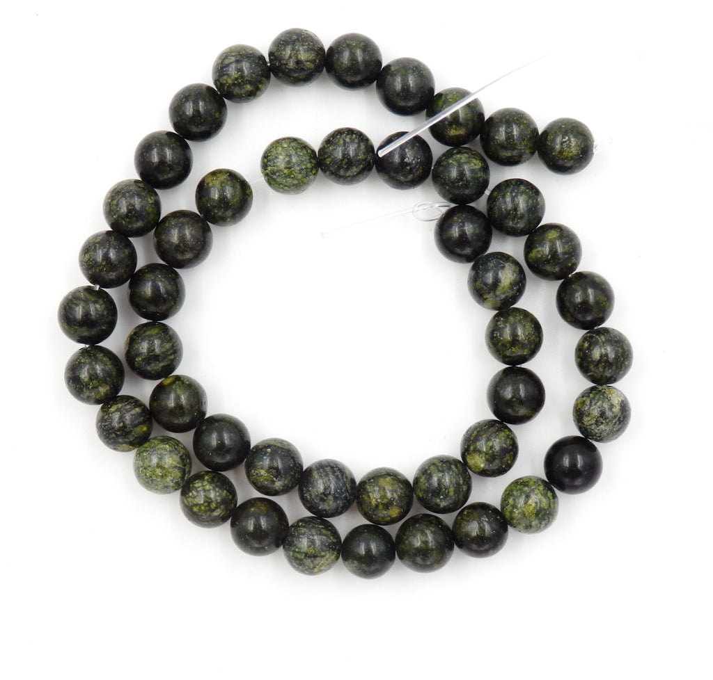 Malahill gemstone beads for jewelry making, sold per bag 5 strands inside, Green Serpentine beads