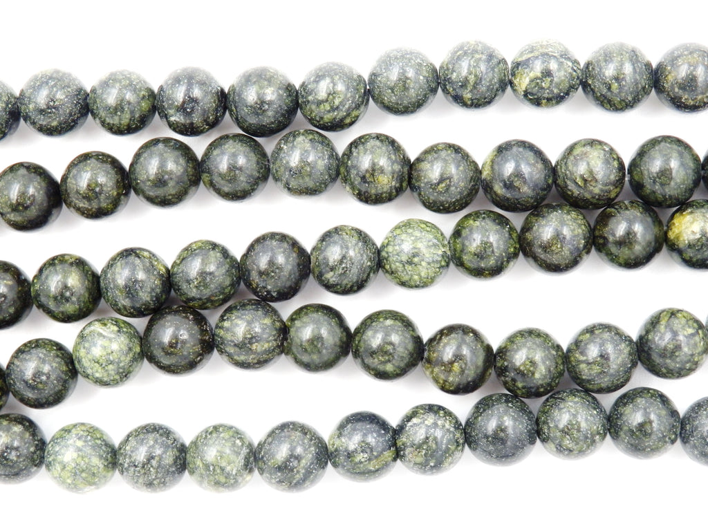 Malahill gemstone beads for jewelry making, sold per bag 5 strands inside, Green Serpentine beads