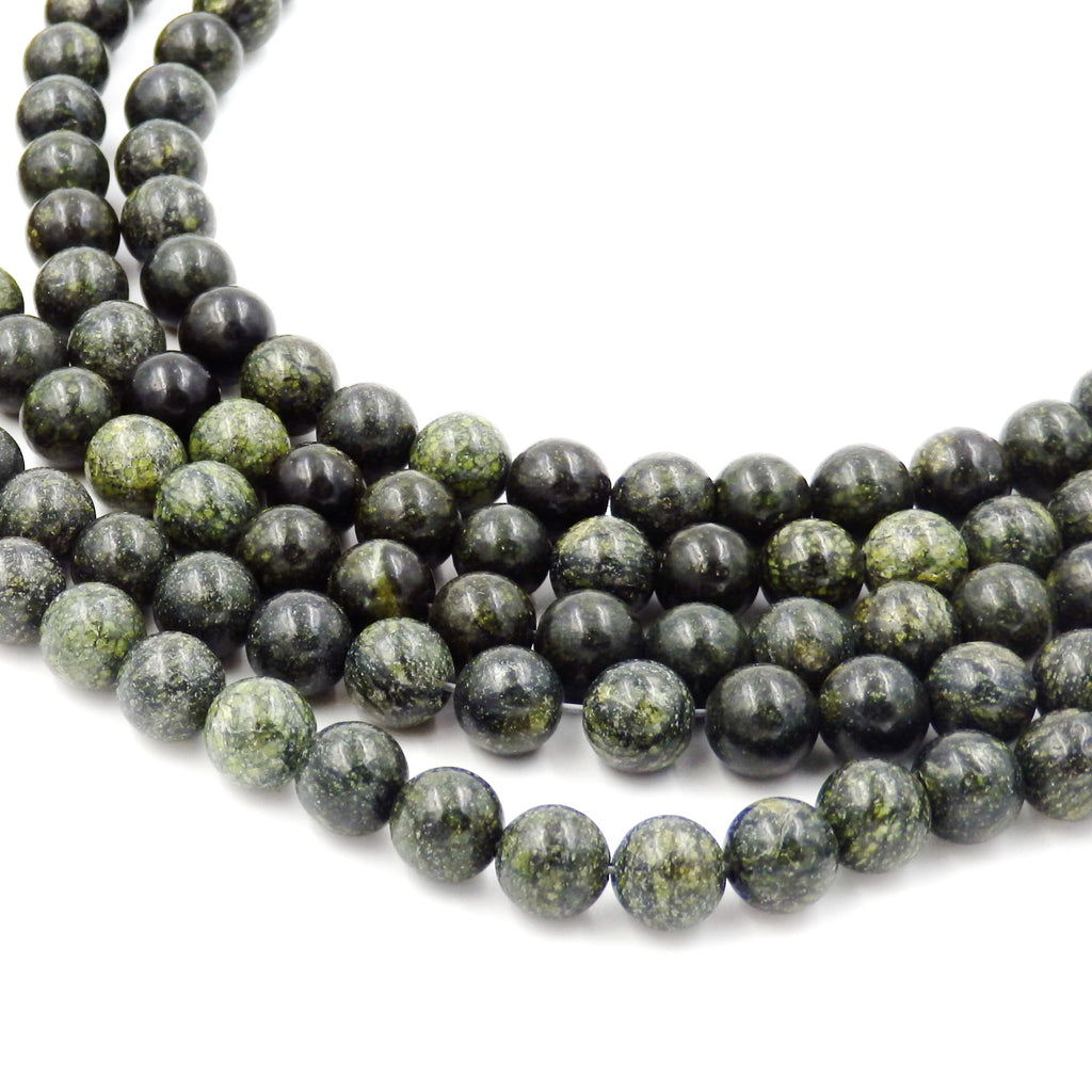 Malahill gemstone beads for jewelry making, sold per bag 5 strands inside, Green Serpentine beads
