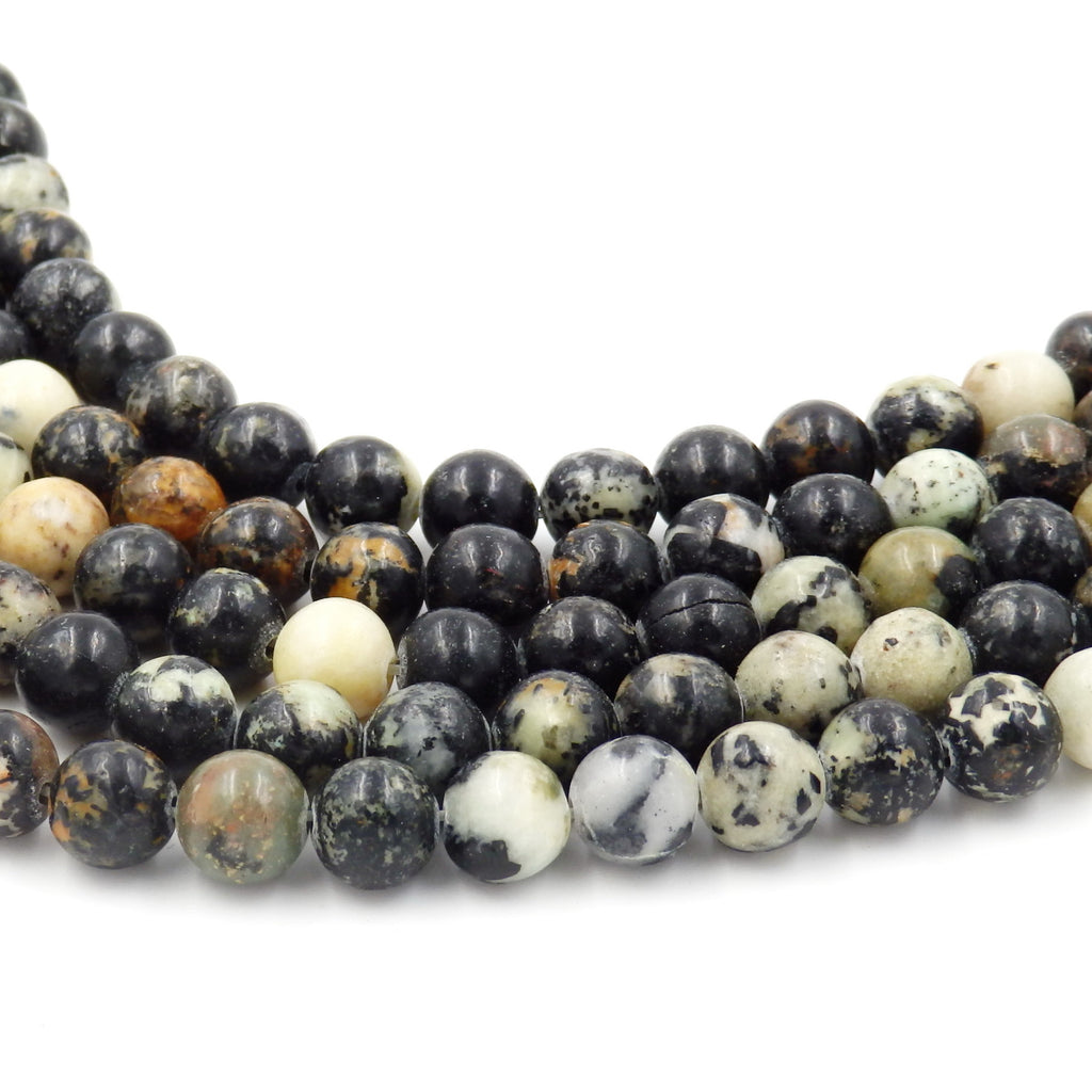 Malahill gemstone beads for jewelry making, sold per bag 5 strands inside, Black Turquoise beads