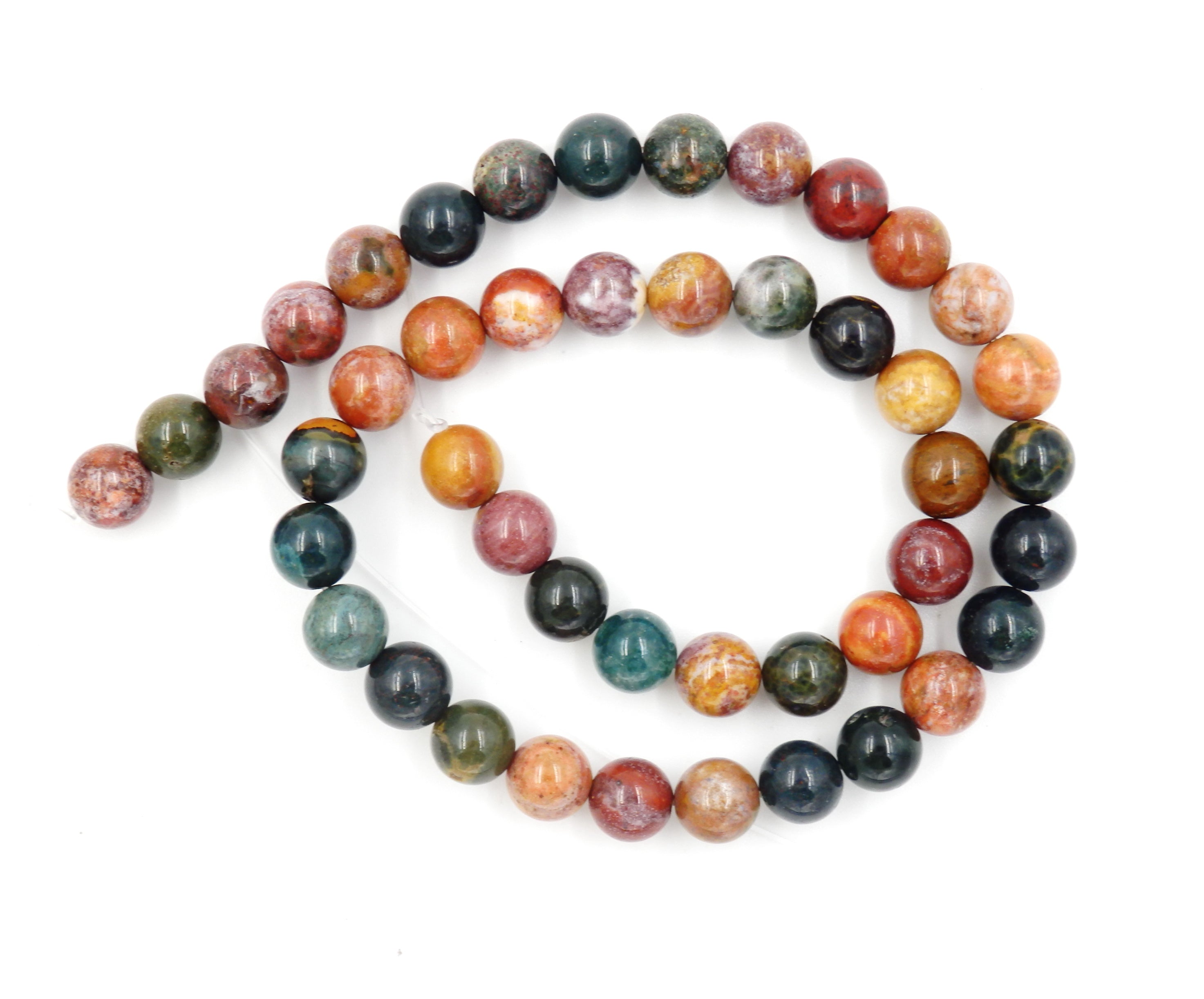 Malahill gemstone beads for jewelry making, sold per bag 5 strands inside, Ocean Agate beads