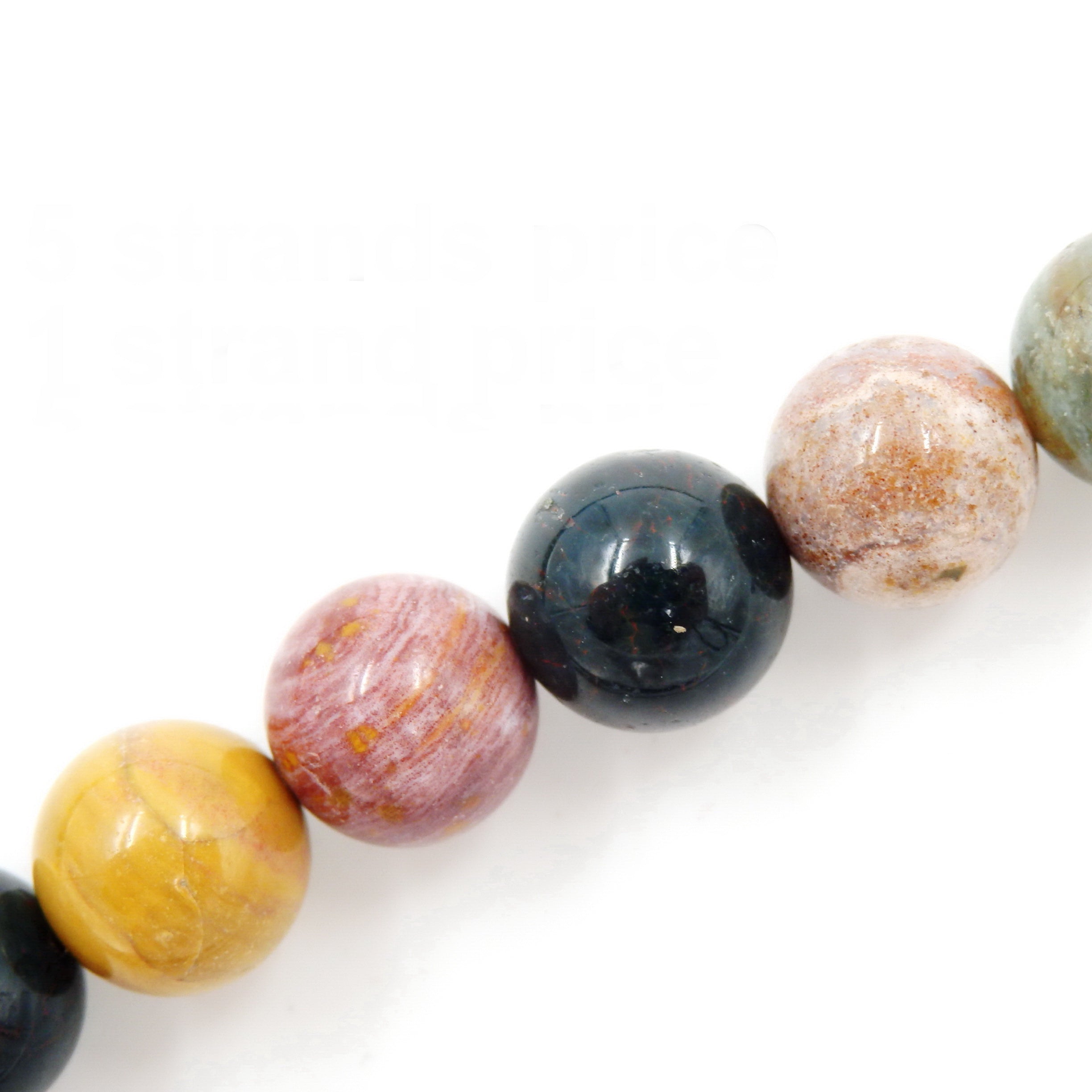 Malahill gemstone beads for jewelry making, sold per bag 5 strands inside, Ocean Agate beads