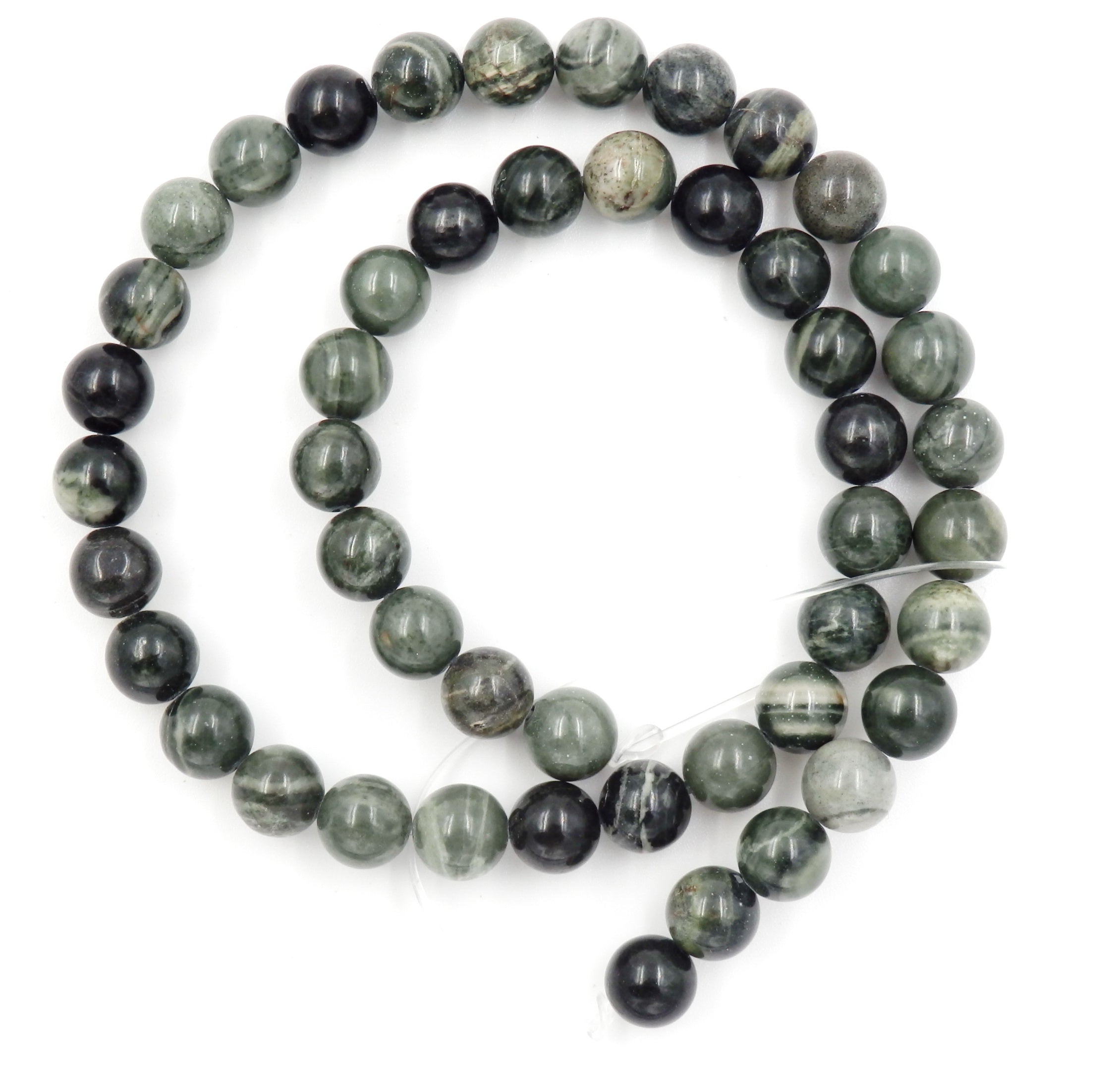 Malahill gemstone beads for jewelry making, sold per bag 5 strands inside, Green Sand Stone beads