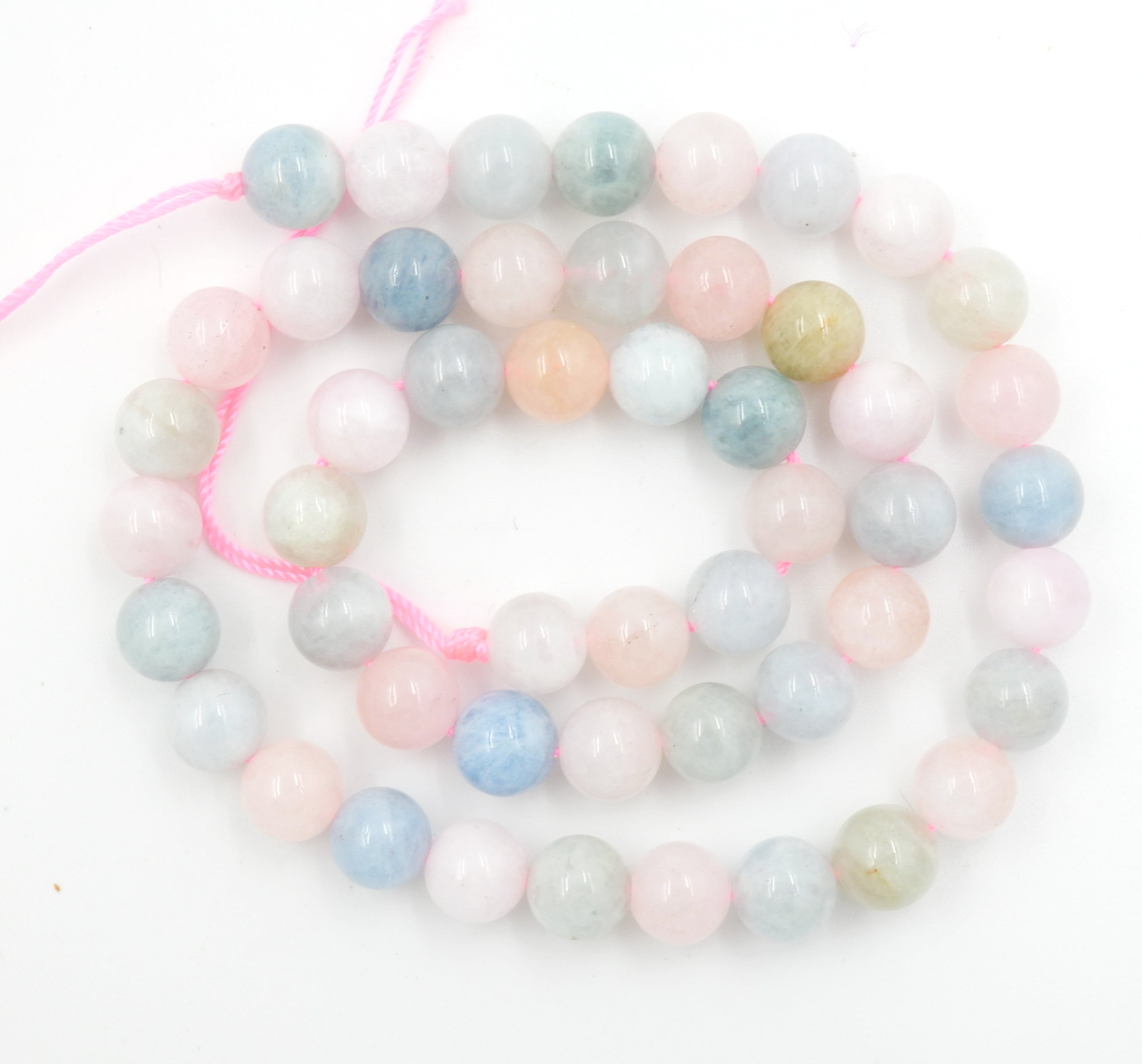 Malahill gemstone beads for jewelry making, sold per bag 5 strands inside, Morganite beads