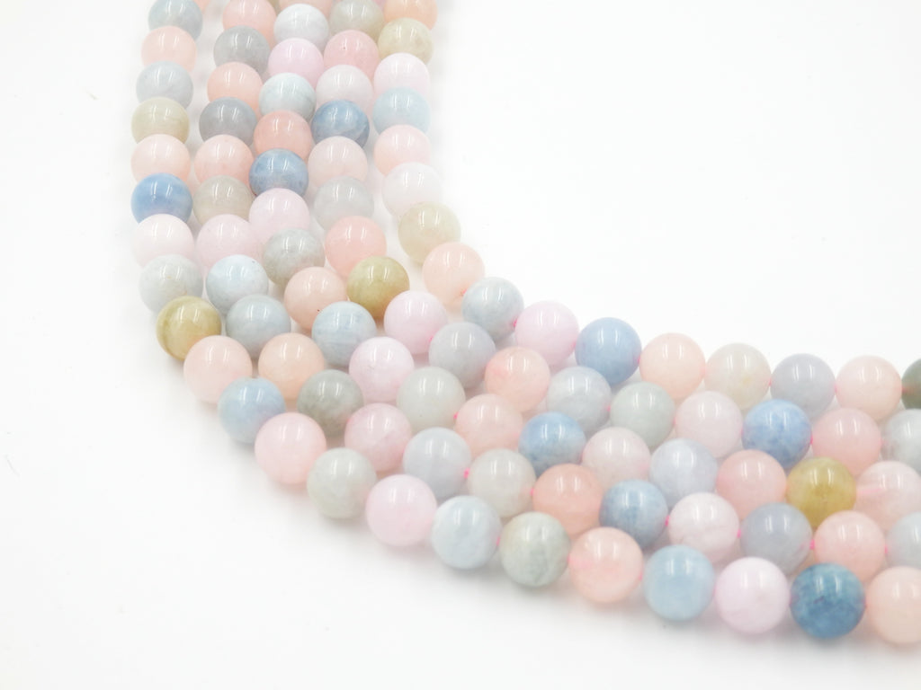 Malahill gemstone beads for jewelry making, sold per bag 5 strands inside, Morganite beads