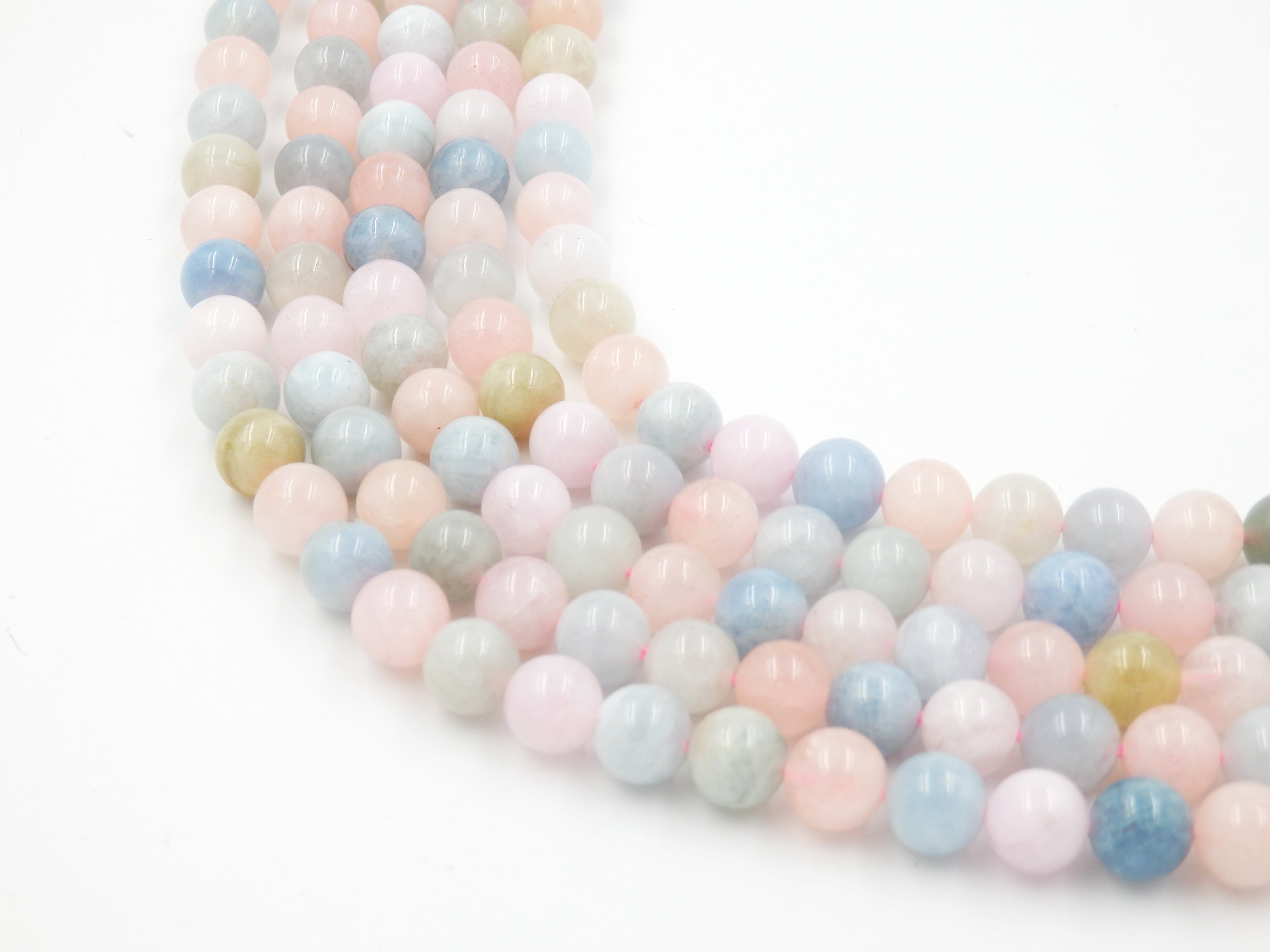 Malahill gemstone beads for jewelry making, sold per bag 5 strands inside, Morganite beads