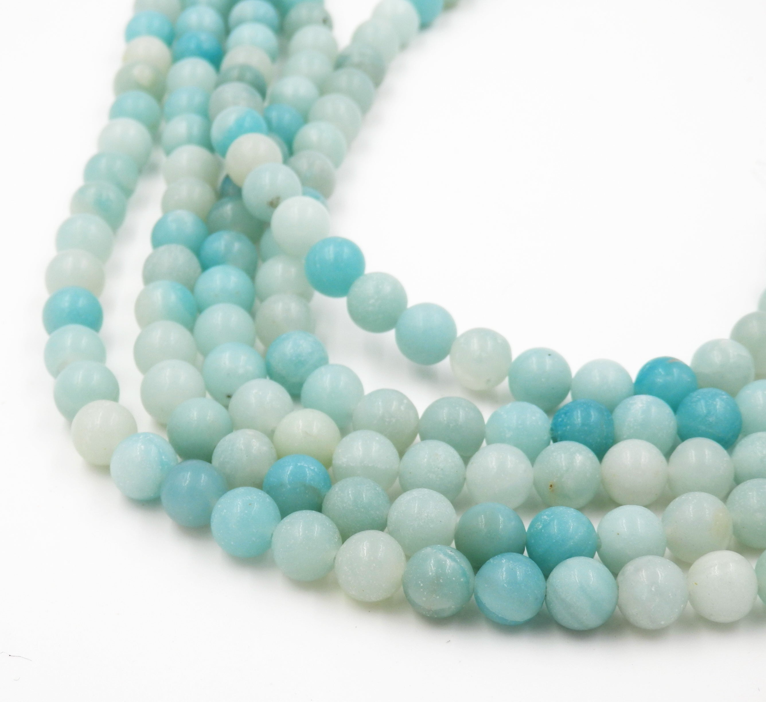 Malahill gemstone beads for jewelry making, sold per bag 5 strands inside, Multi-color Amazonite beads