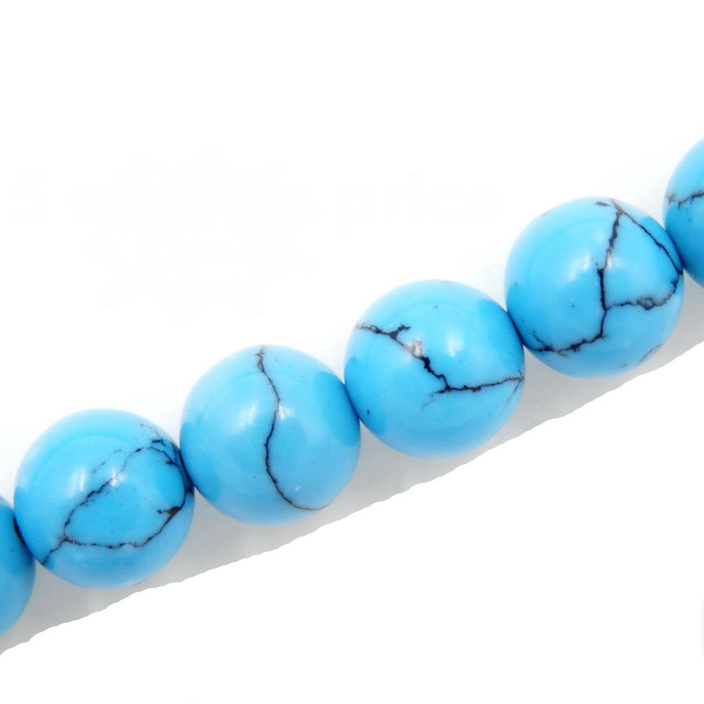 Malahill gemstone beads for jewelry making, sold per bag 5 strands inside, Black Stripe Turquoise Synthetic beads