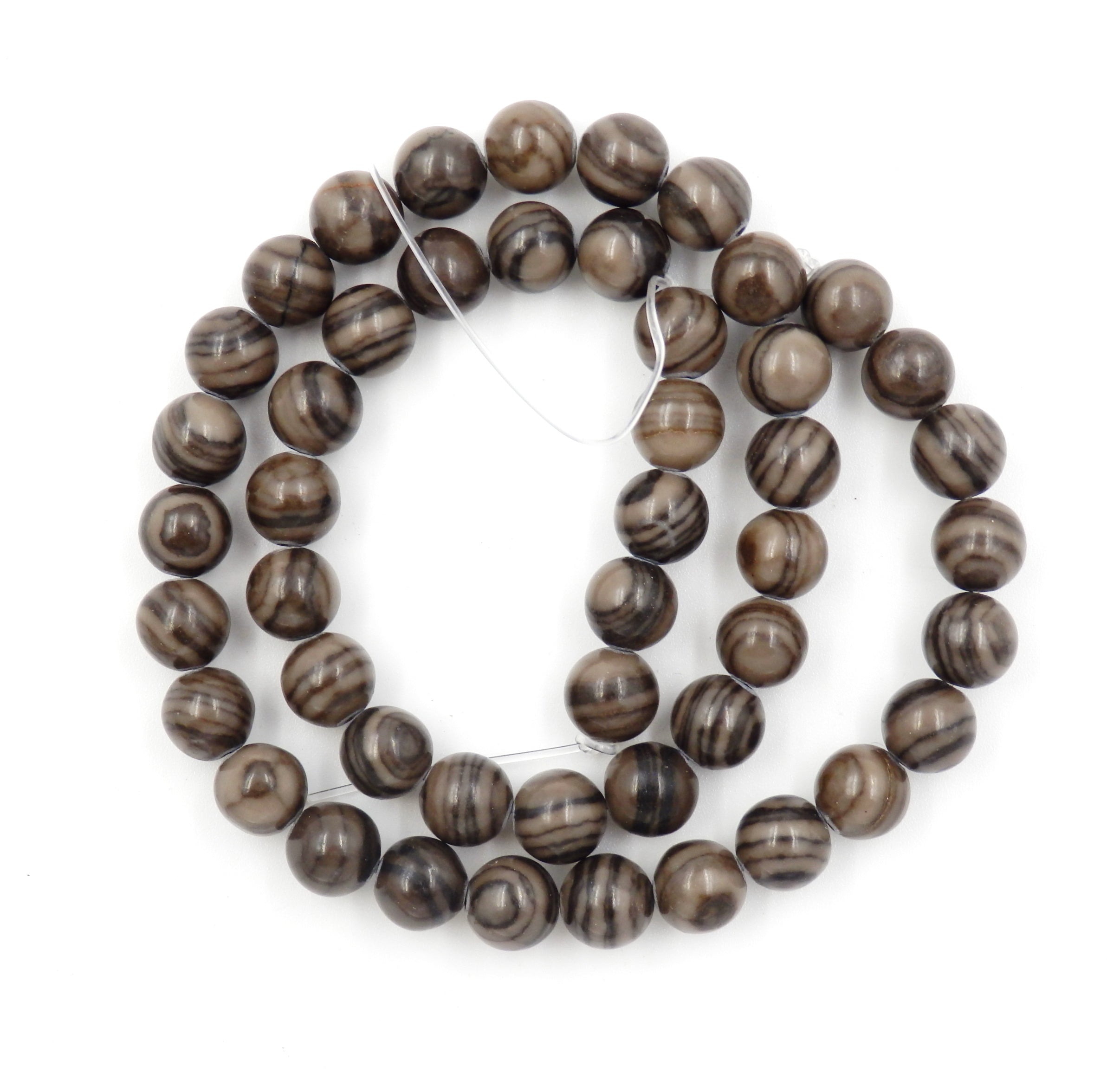 Malahill gemstone beads for jewelry making, sold per bag 5 strands inside, Grey Sandalwood Fossil beads