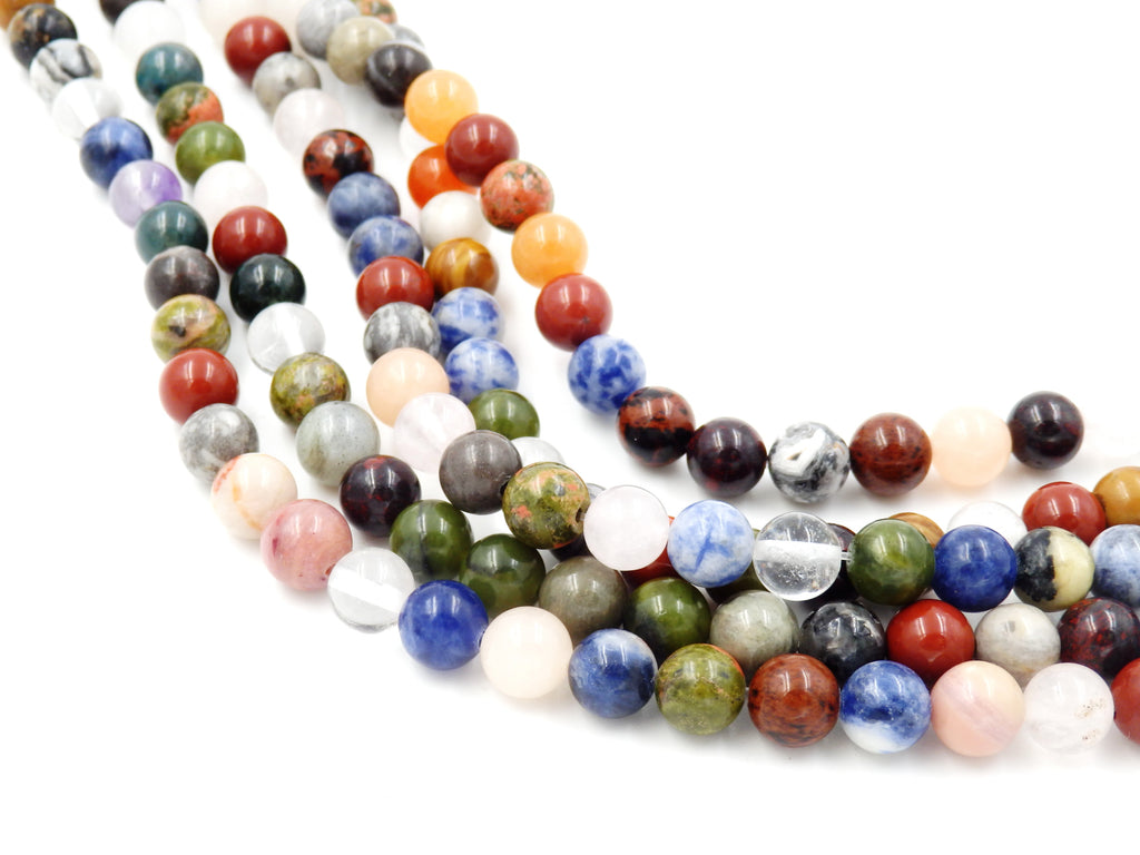 Malahill gemstone beads for jewelry making, sold per bag 5 strands inside, Mix Stone beads