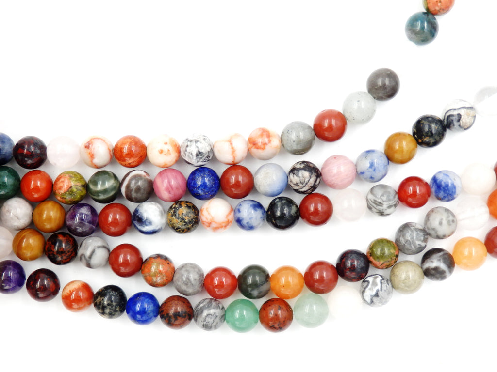 Malahill gemstone beads for jewelry making, sold per bag 5 strands inside, Mix Stone beads