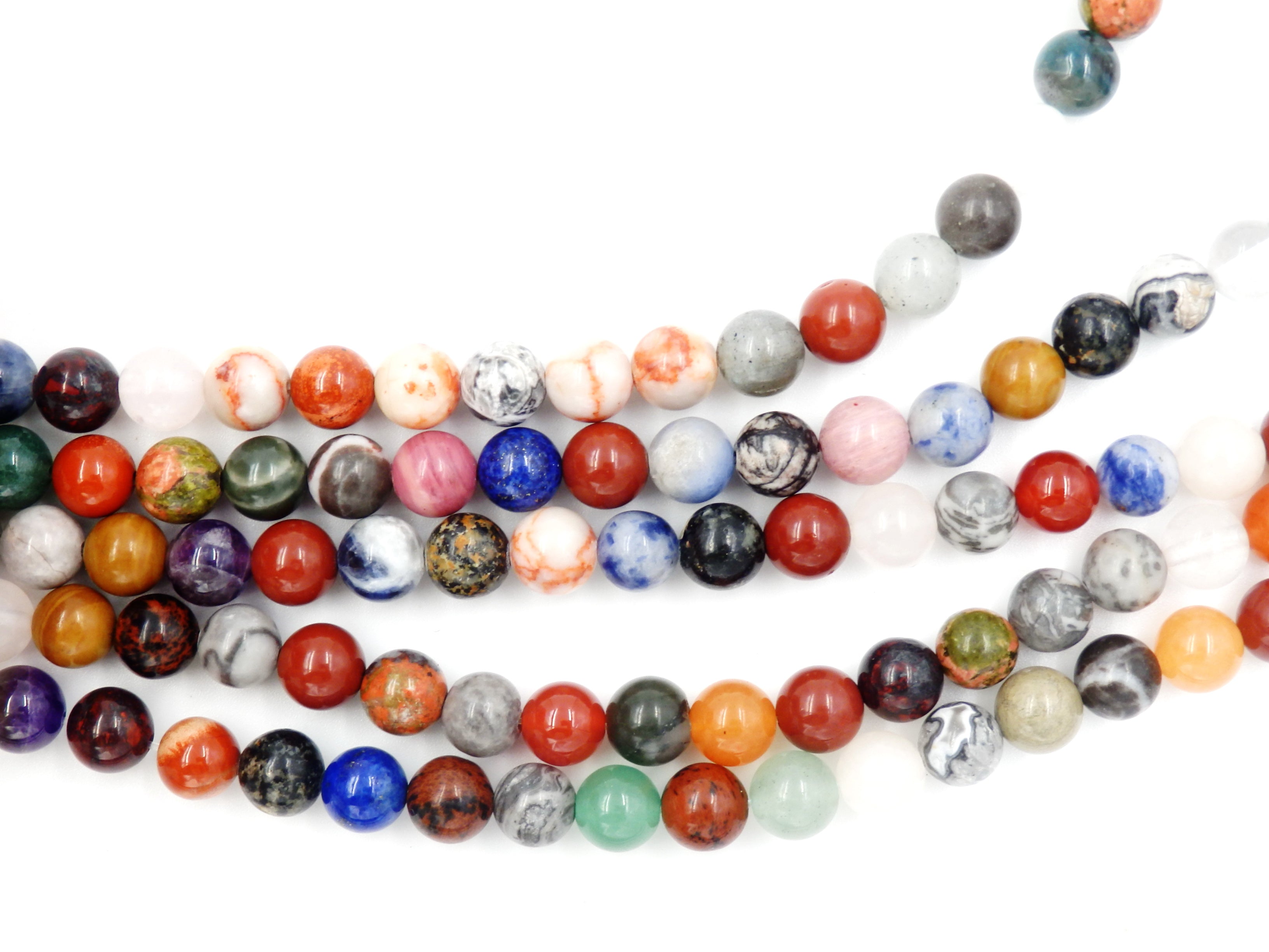 Malahill gemstone beads for jewelry making, sold per bag 5 strands inside, Mix Stone beads