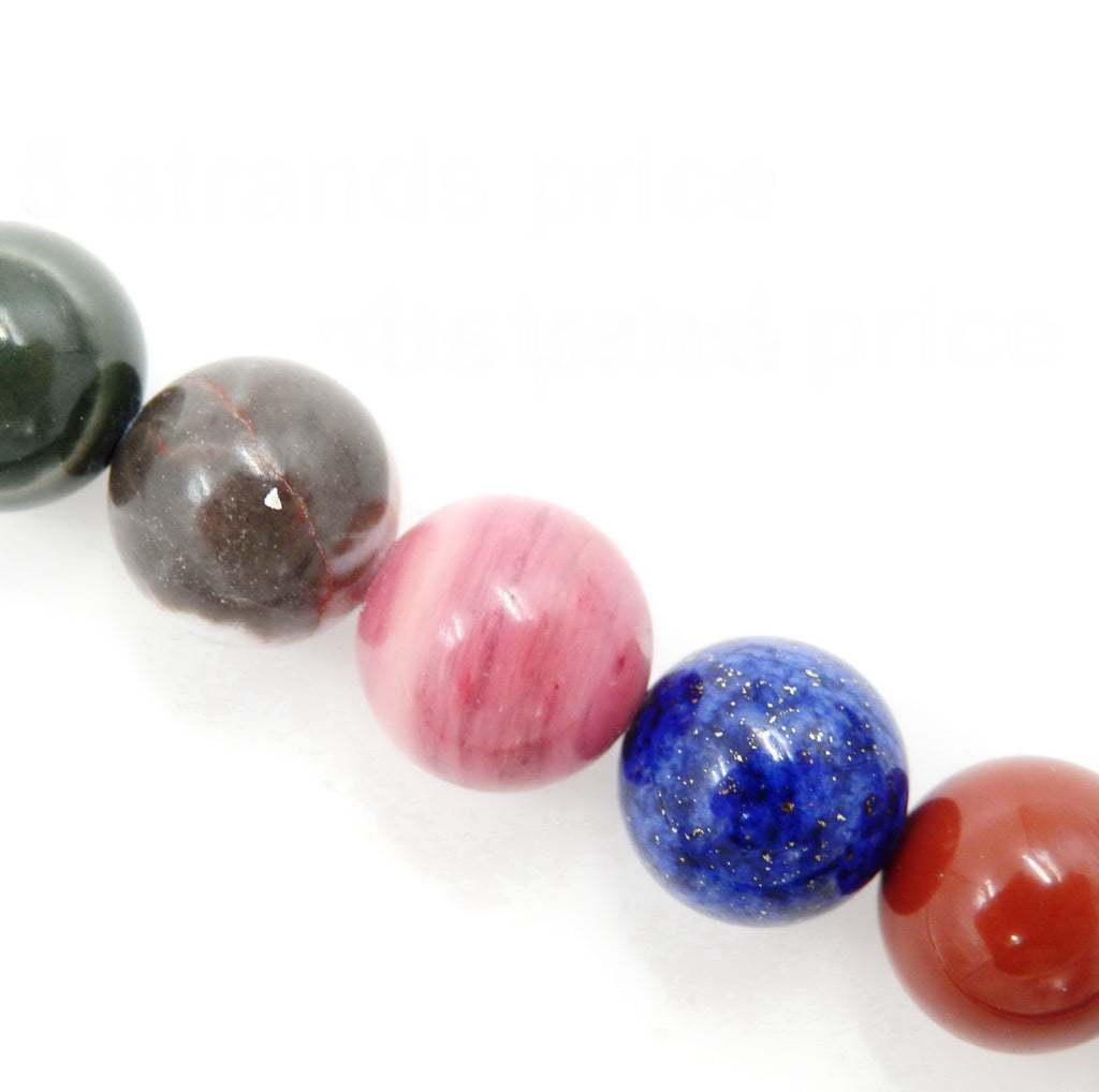 Malahill gemstone beads for jewelry making, sold per bag 5 strands inside, Mix Stone beads