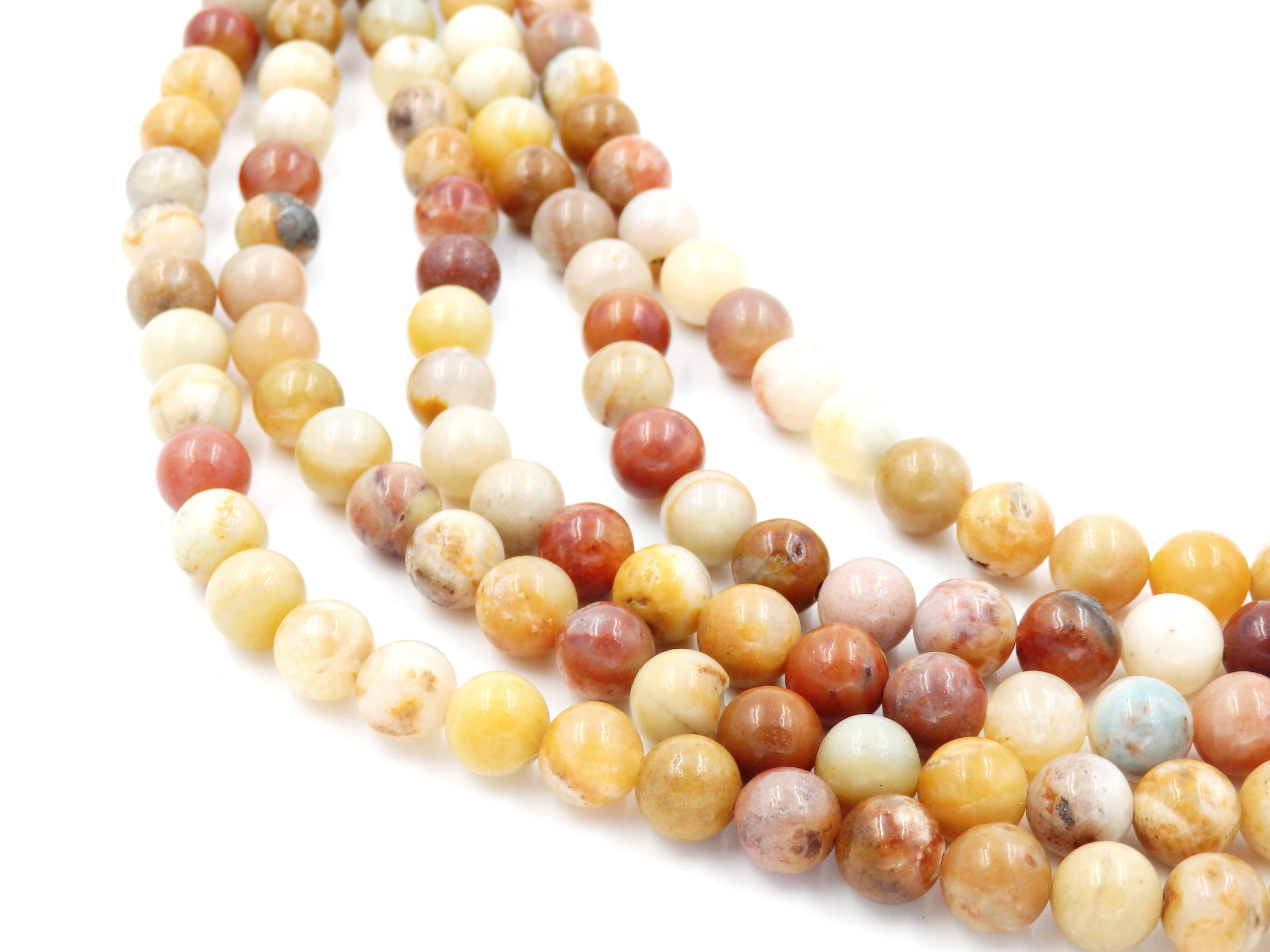Malahill gemstone beads for jewelry making, sold per bag 5 strands inside, Yellow Amazonite beads