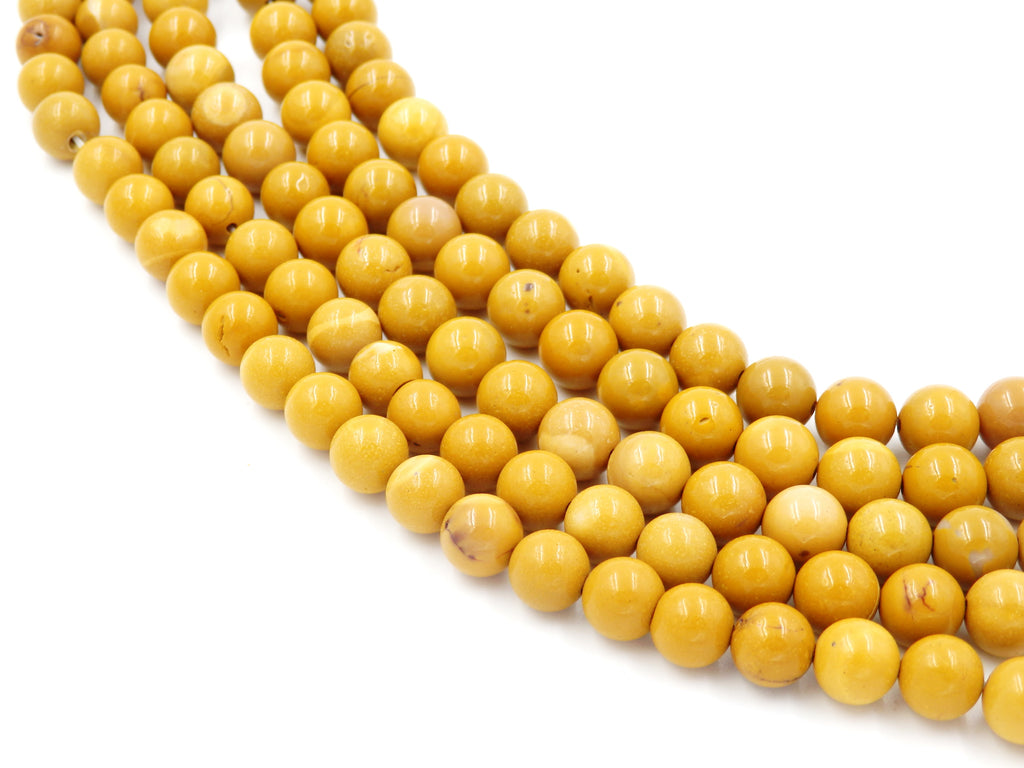 Malahill gemstone beads for jewelry making, sold per bag 5 strands inside, Yellow Mookaite beads