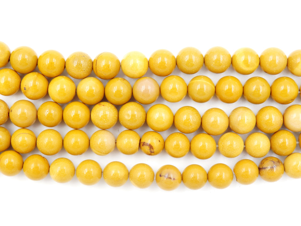 Malahill gemstone beads for jewelry making, sold per bag 5 strands inside, Yellow Mookaite beads