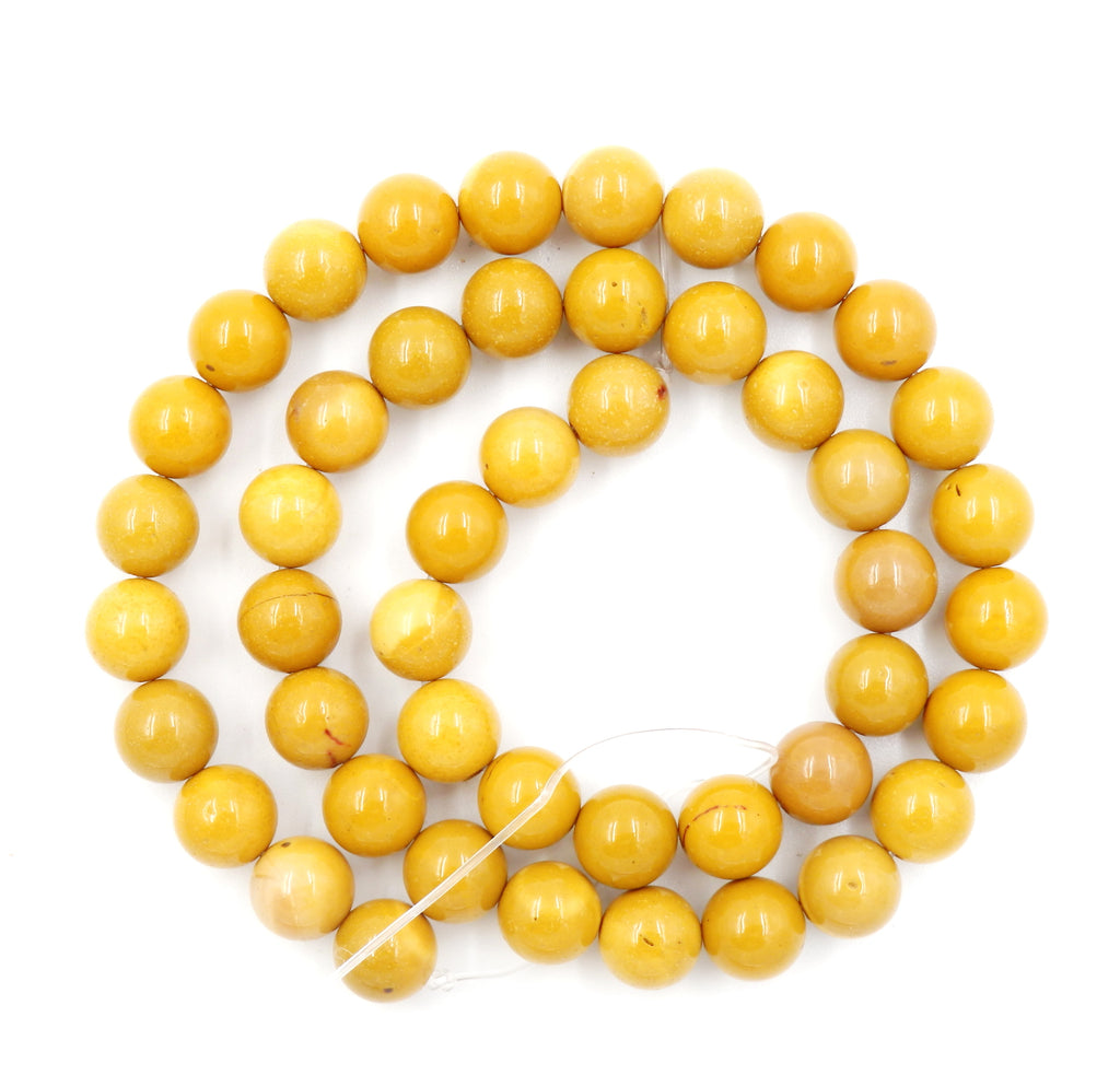 Malahill gemstone beads for jewelry making, sold per bag 5 strands inside, Yellow Mookaite beads