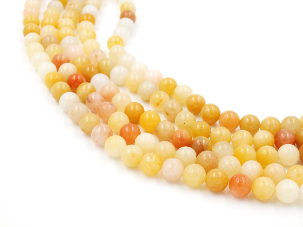 Malahill gemstone beads for jewelry making, sold per bag 5 strands inside, Golden Jade beads