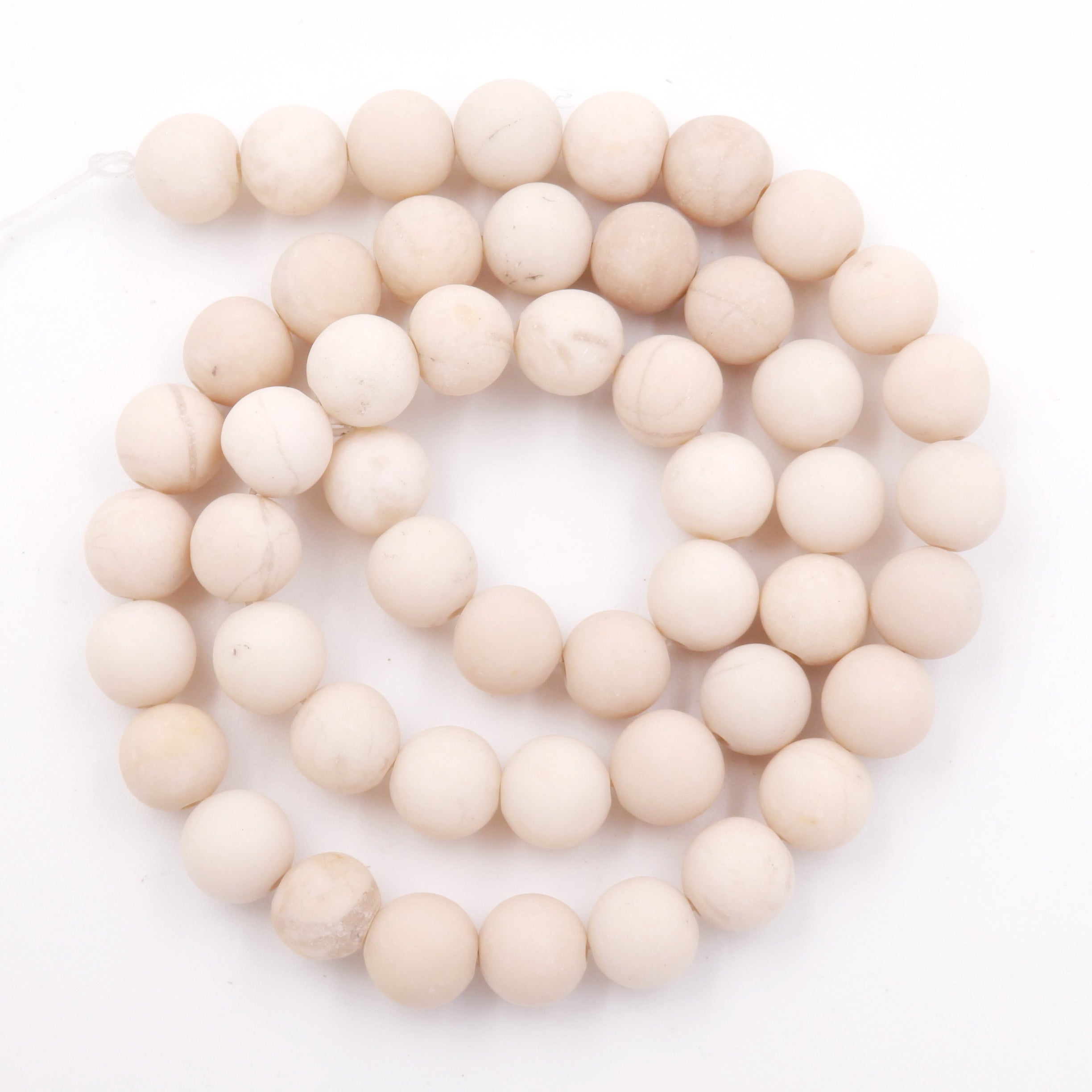 Malahill gemstone beads for jewelry making, sold per bag 5 strands inside, White Fossil beads
