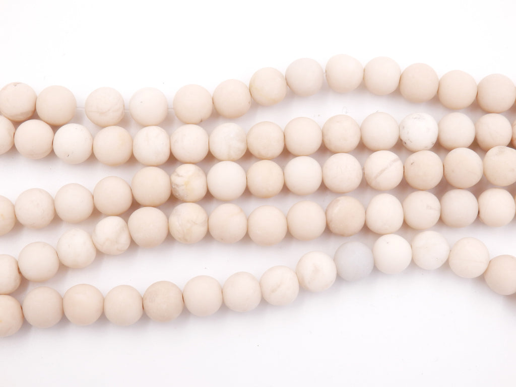 Malahill gemstone beads for jewelry making, sold per bag 5 strands inside, White Fossil beads