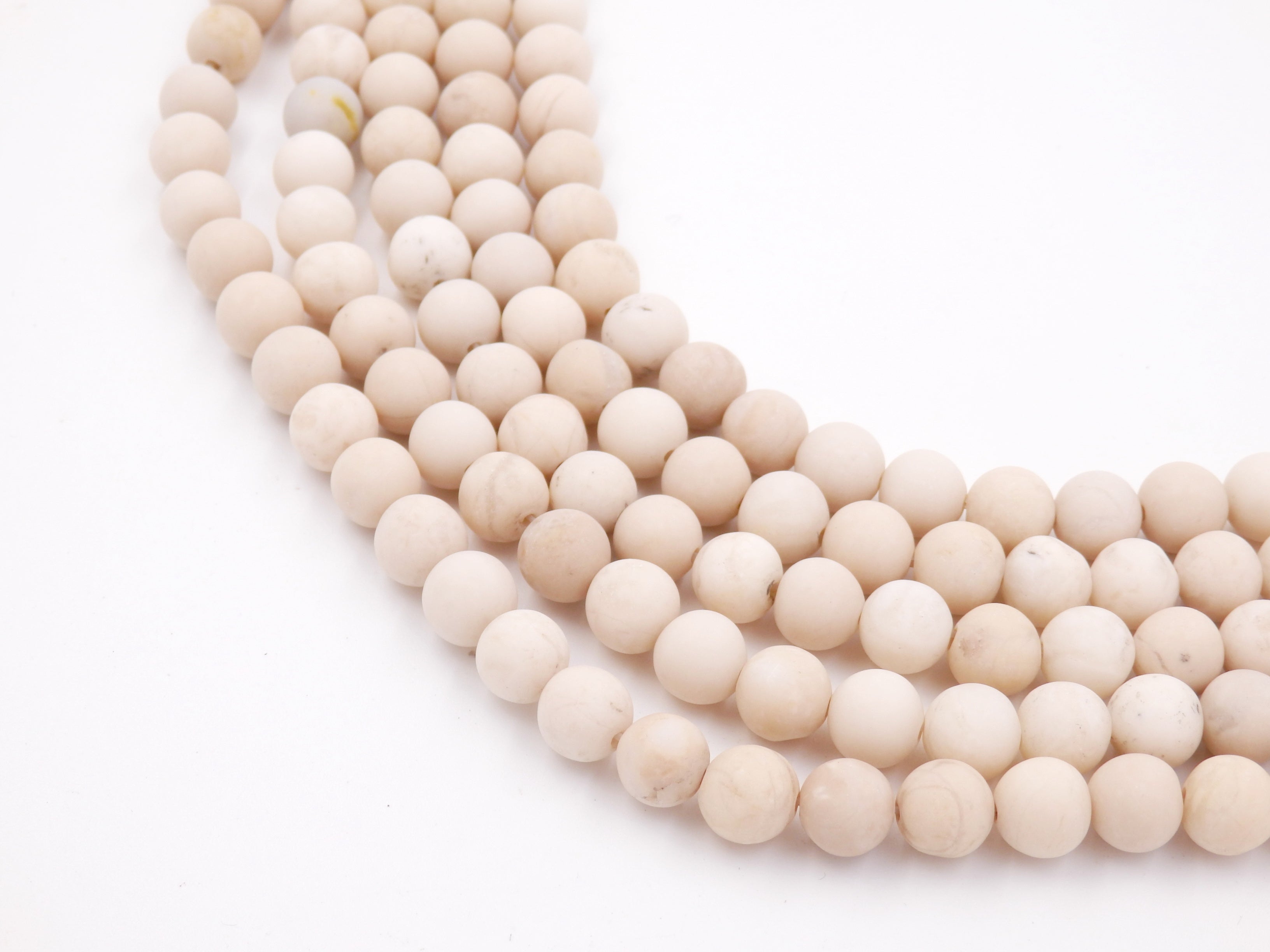 Malahill gemstone beads for jewelry making, sold per bag 5 strands inside, White Fossil beads