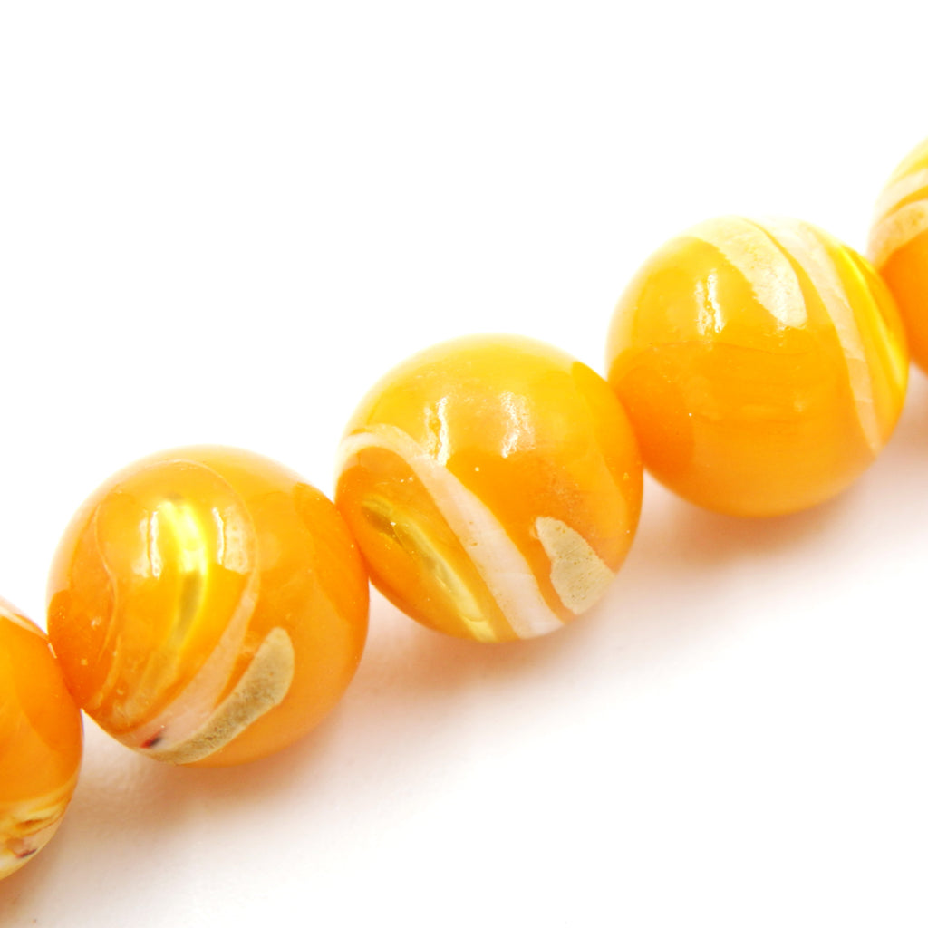 Malahill gemstone beads for jewelry making, sold per bag 5 strands inside, Trumpet Shell Yellow beads