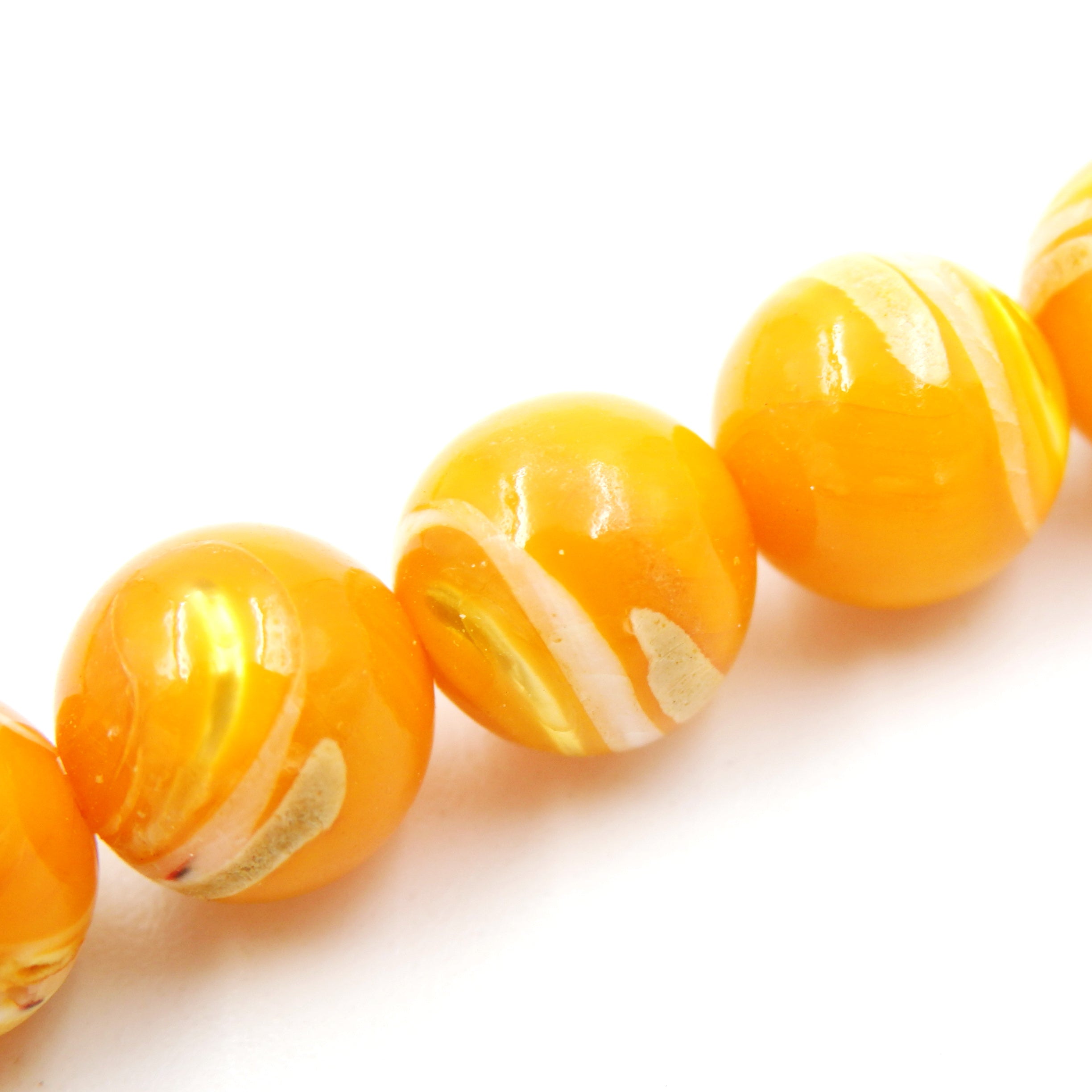 Malahill gemstone beads for jewelry making, sold per bag 5 strands inside, Trumpet Shell Yellow beads