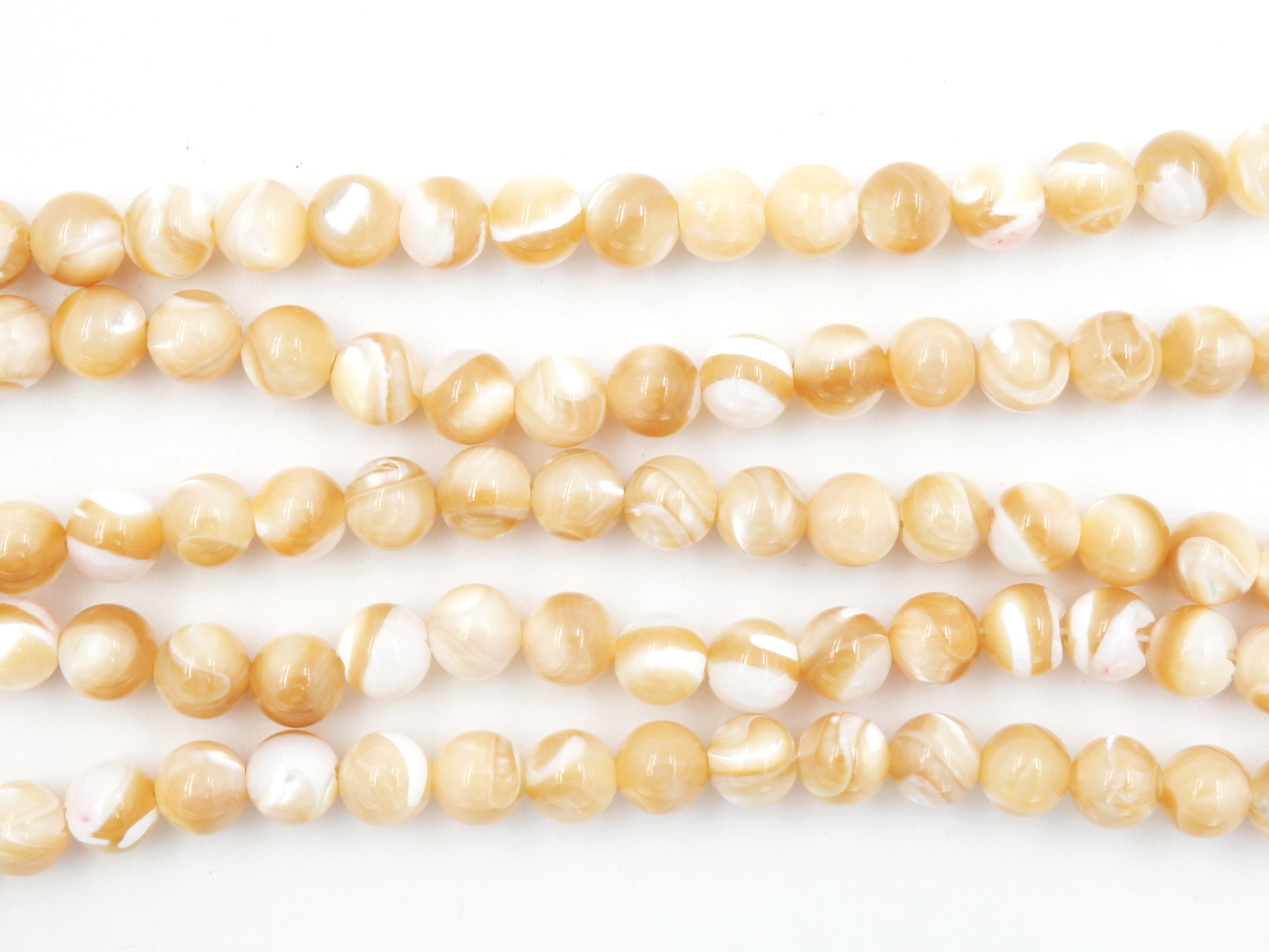 Malahill gemstone beads for jewelry making, sold per bag 5 strands inside, Trumpet Shell Khaki beads