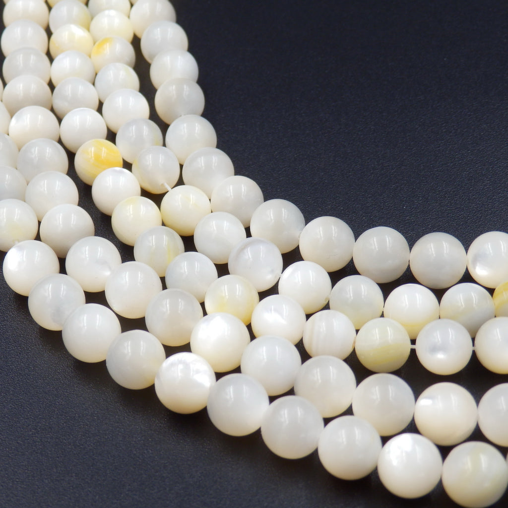 Malahill gemstone beads for jewelry making, sold per bag 5 strands inside, MOP Shell White beads