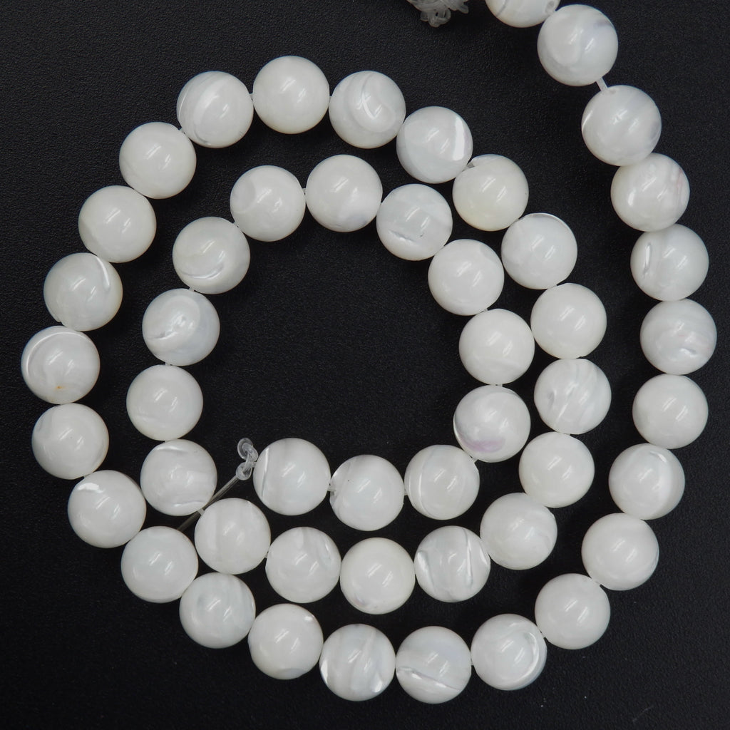 Malahill gemstone beads for jewelry making, sold per bag 5 strands inside, Trumpet Shell White beads