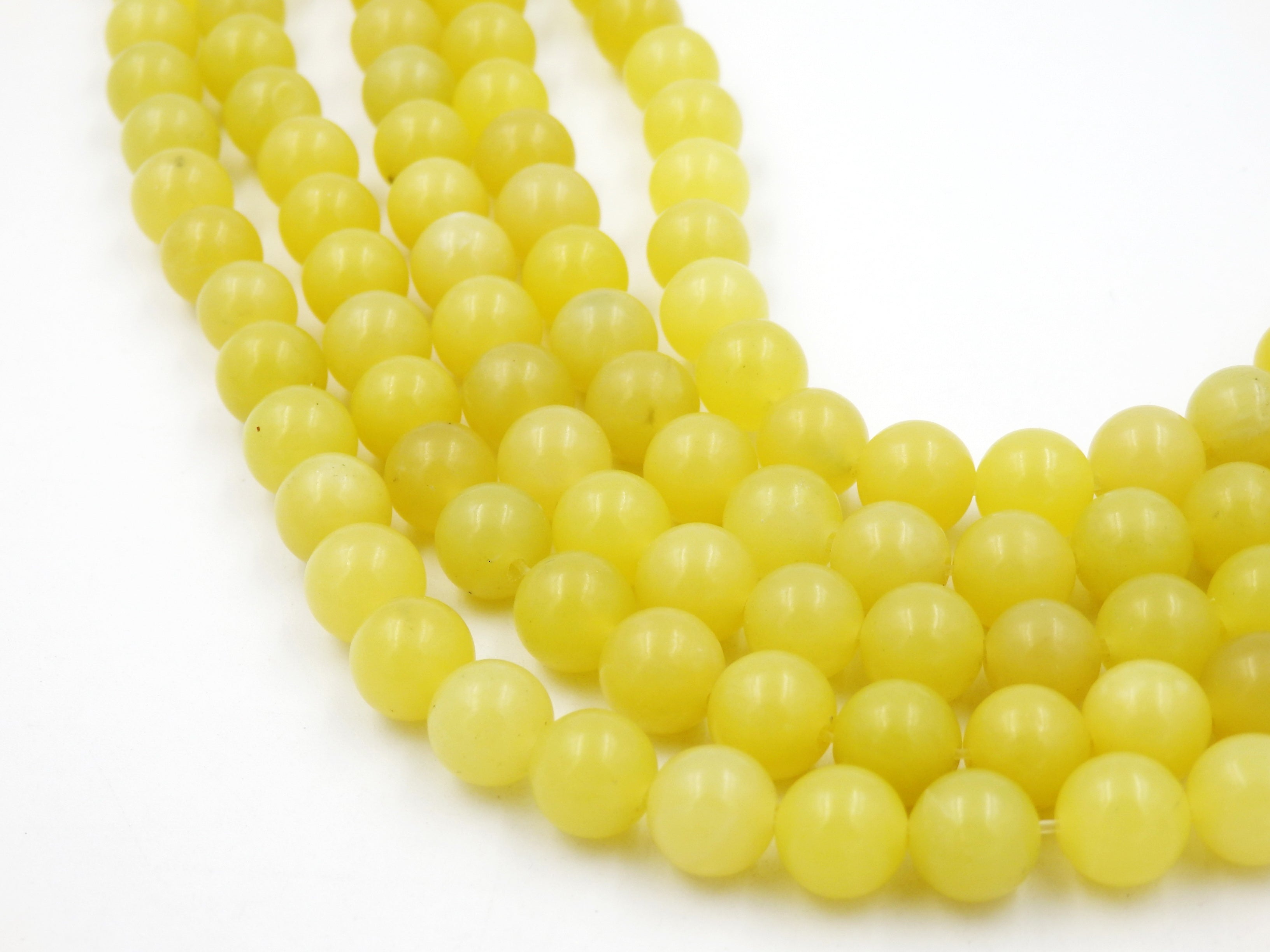 Malahill gemstone beads for jewelry making, sold per bag 5 strands inside, Lemon Jade beads