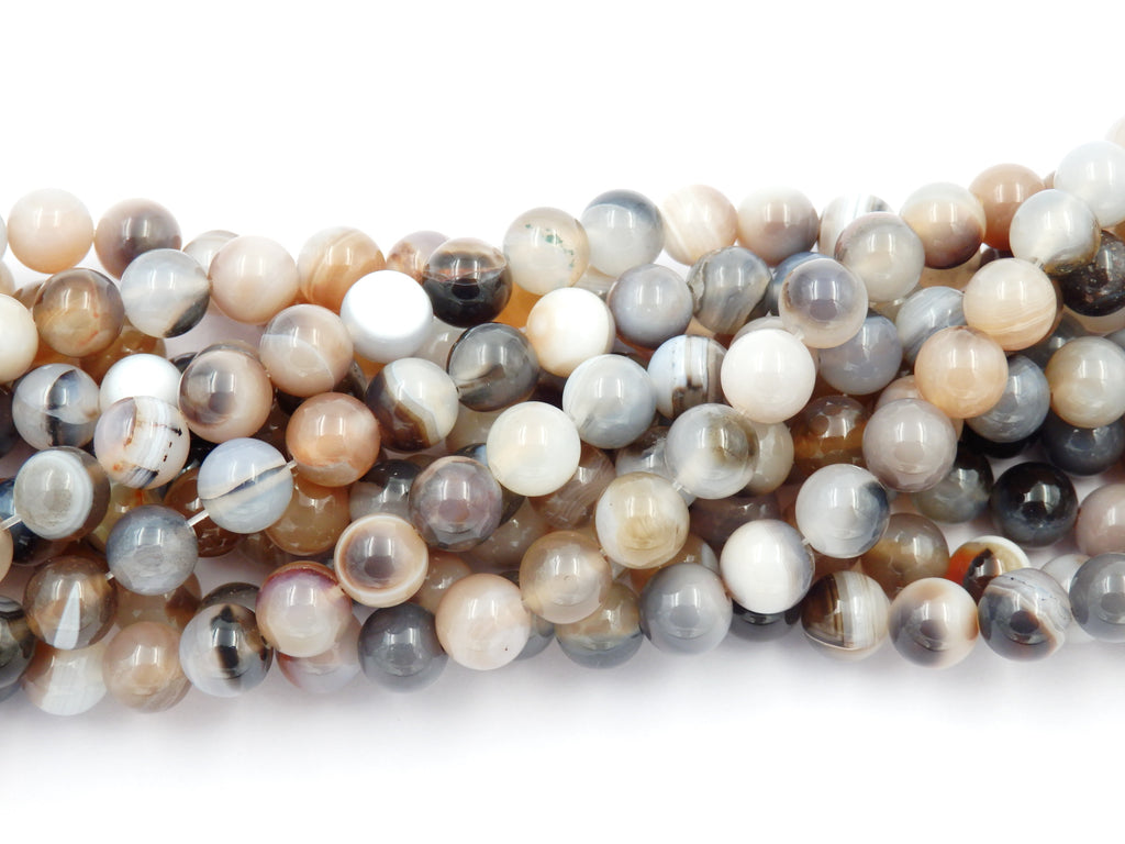 Malahill gemstone beads for jewelry making, sold per bag 5 strands inside, Botswana Agate beads