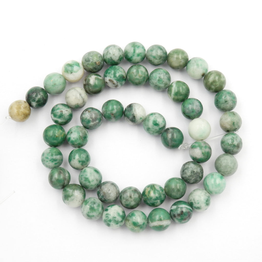 Malahill gemstone beads for jewelry making, sold per bag 5 strands inside, Green Spot Jasper beads