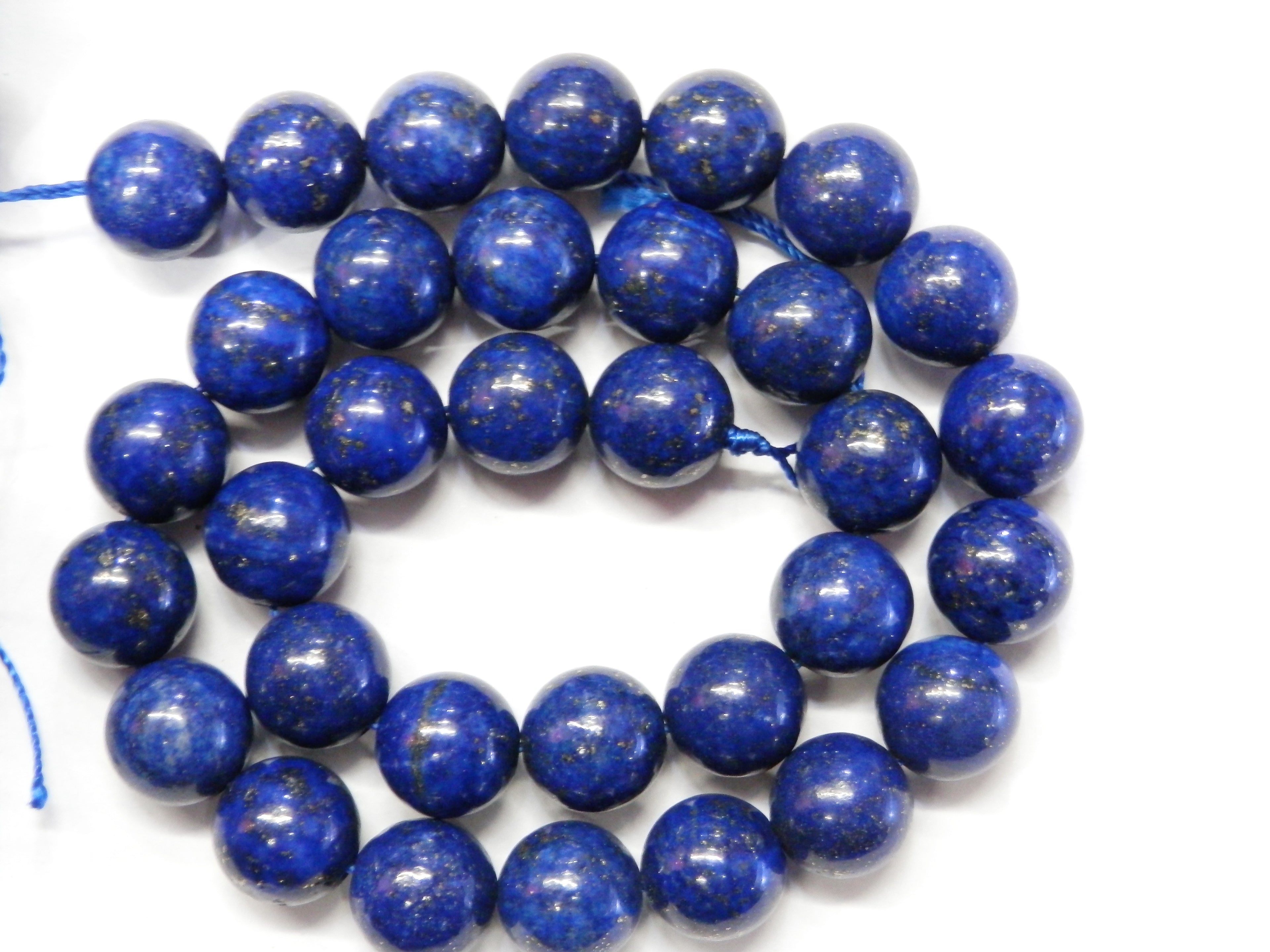 Malahill gemstone beads for jewelry making, sold per bag 5 strands inside, Lapis Treated beads