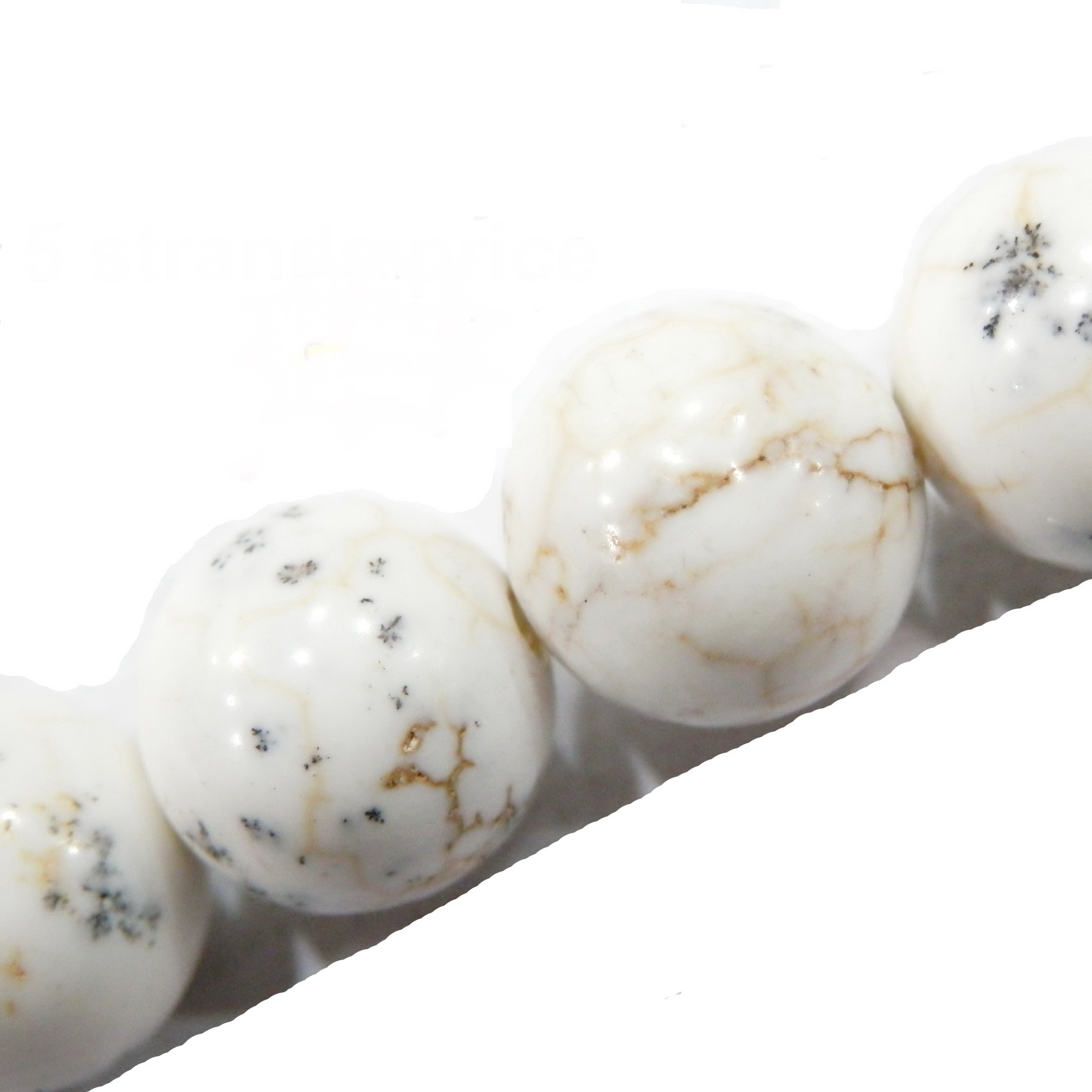 Malahill gemstone beads for jewelry making, sold per bag 5 strands inside, White Howlite Turquoise beads