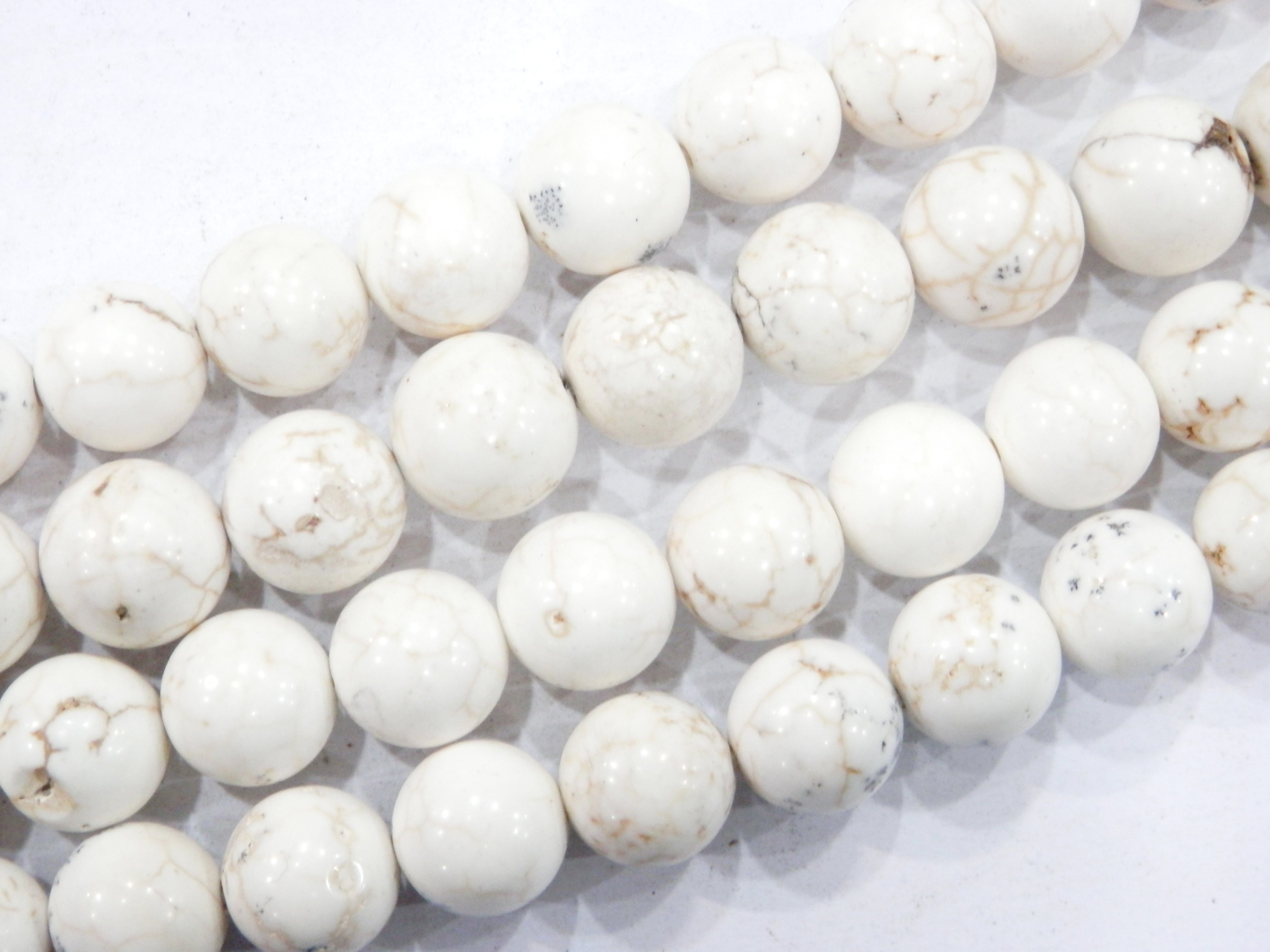 Malahill gemstone beads for jewelry making, sold per bag 5 strands inside, White Howlite Turquoise beads