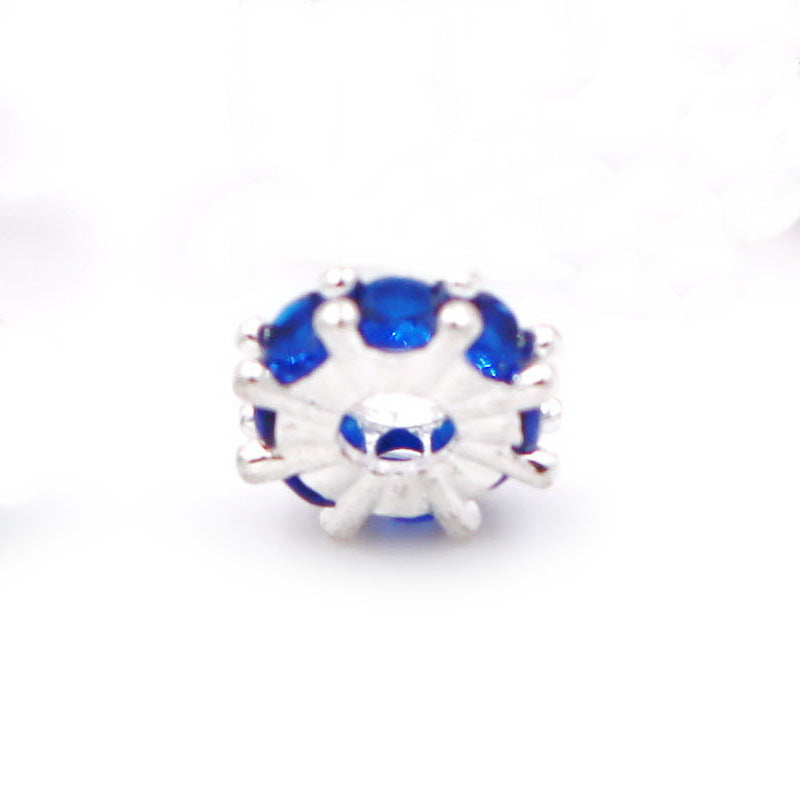 Malahill excellent quality cubic zirconia paved brass beads for jewelry making, sold per box 30 pieces inside