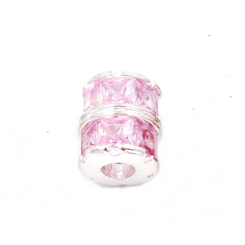 Malahill excellent quality cubic zirconia paved brass beads for jewelry making, sold per box 10 pieces inside